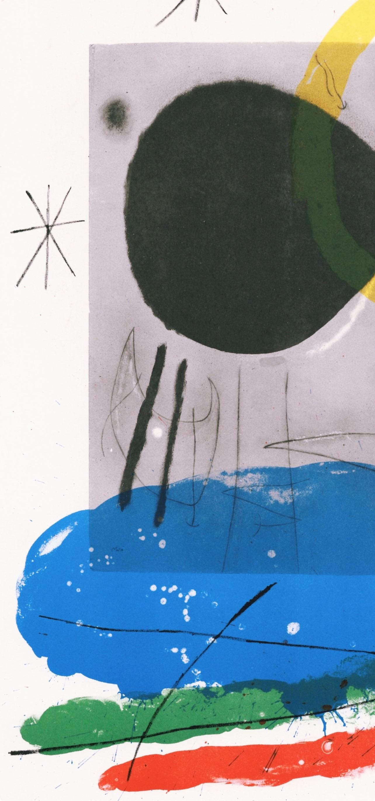 Miró, Composition (Cramer 102 ; Mourlot 428-449), Derrière le miroir (d'après) - Surréalisme Print par Joan Miró