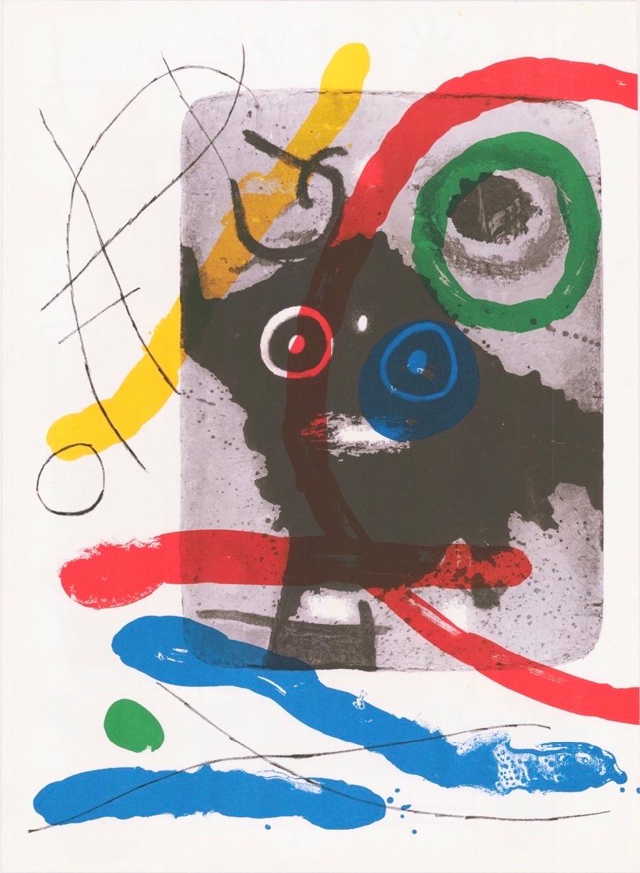 Joan Miro, Head, from Derriere le miroir, 1965