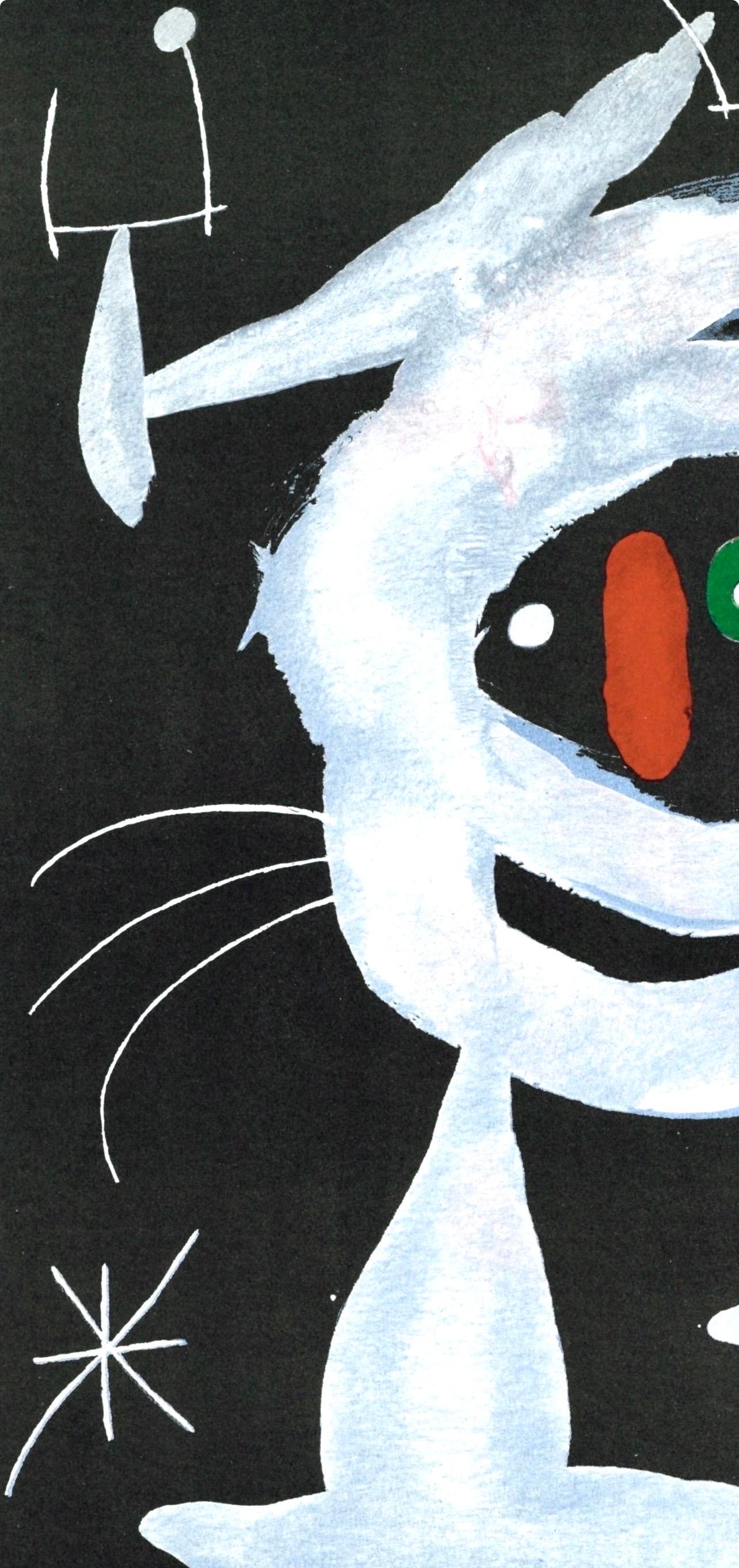 Joan Miro, Untitled, from Derriere le miroir, 1967 (after) - Black Abstract Print by Joan Miró