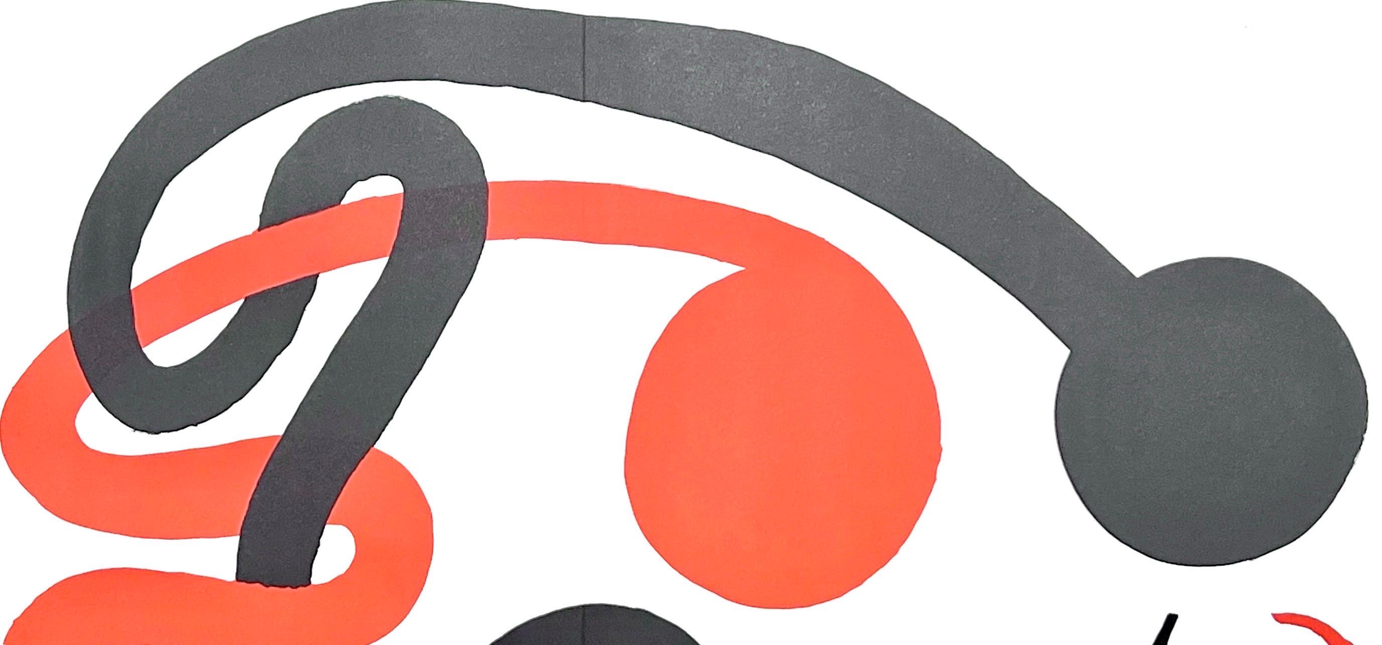 Zusammensetzung, Derrière le miroir (Grau), Landscape Print, von Alexander Calder