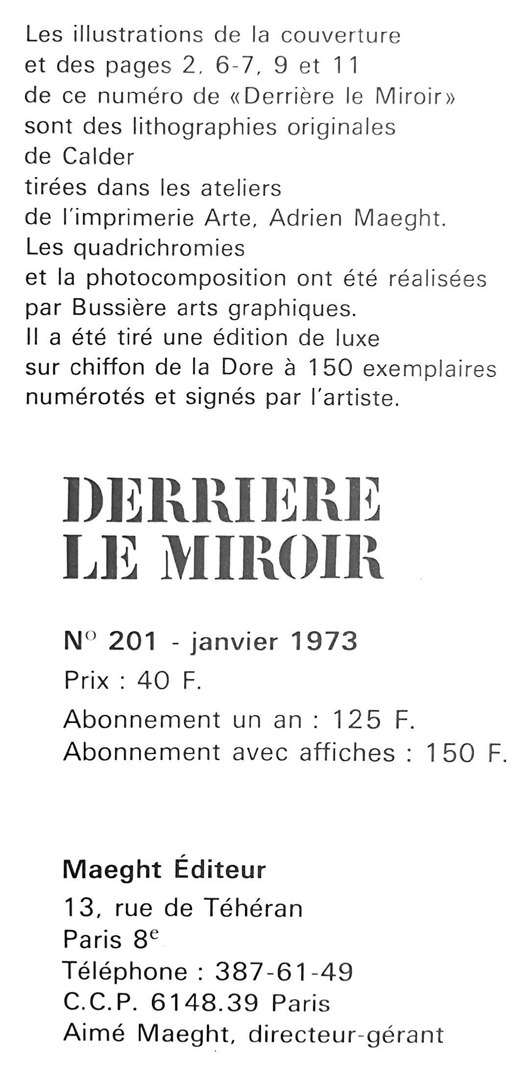 Alexander Calder, Rings on Black, from Derriere le Miroir, 1973 For Sale 4