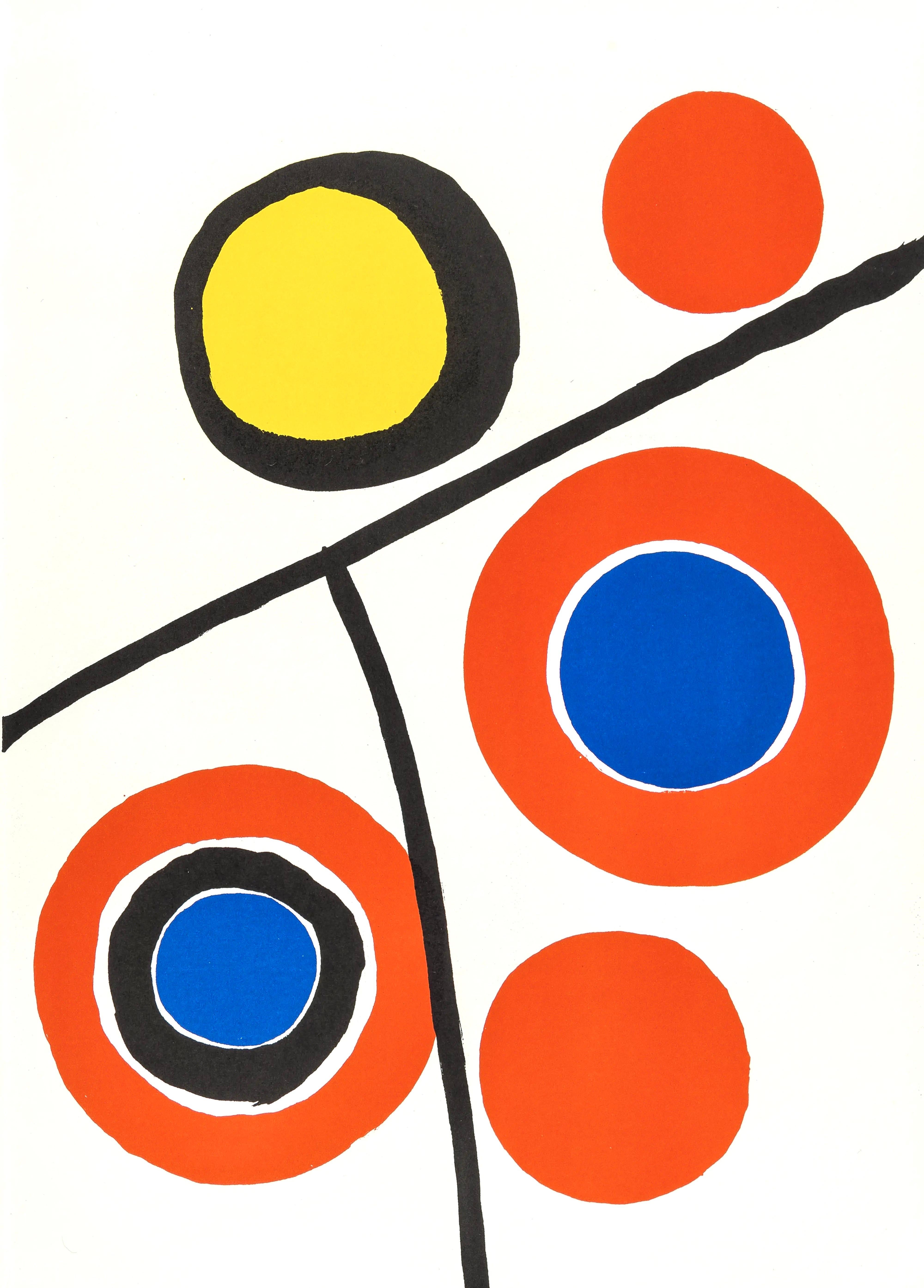 Alexander Calder, Rings on Black, from Derriere le Miroir, 1973
