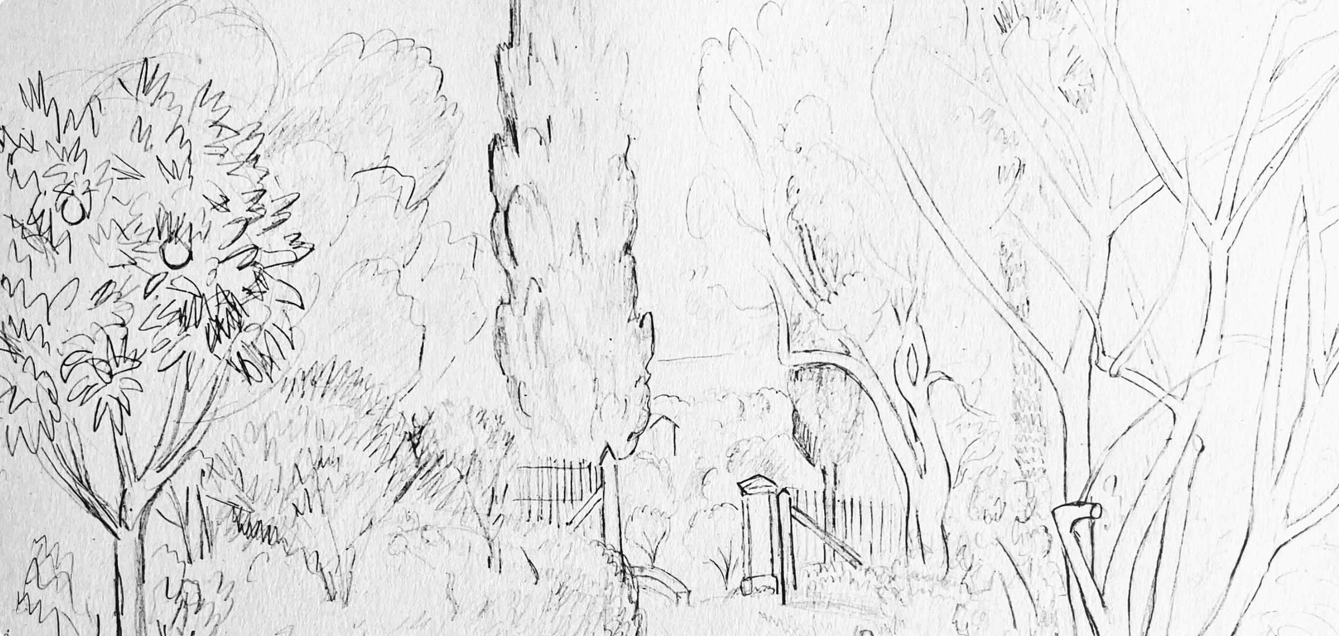 Matisse, Crayon, Dessins d'Henri-Matisse (après) - Gris Figurative Print par Henri Matisse