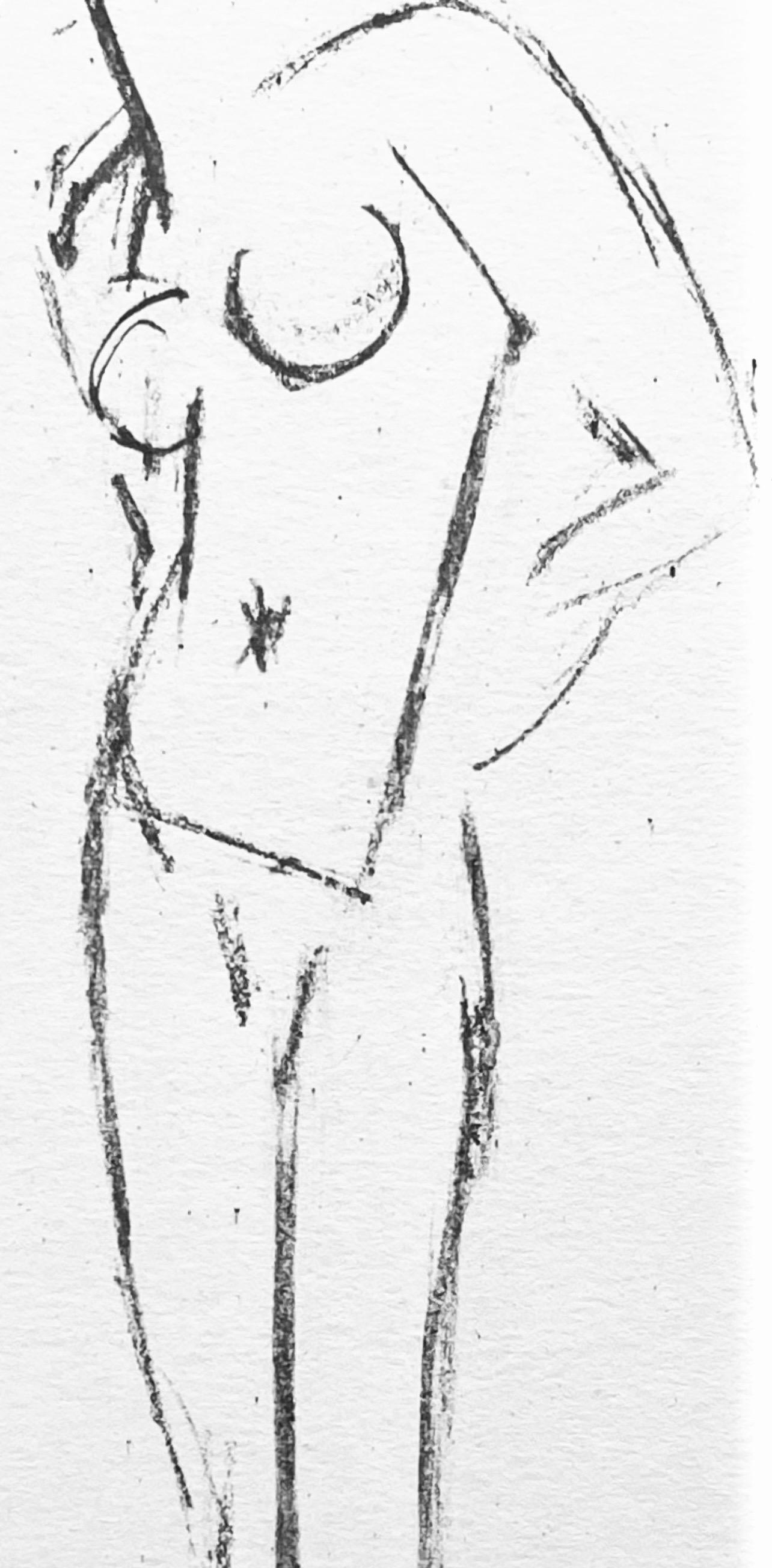 Matisse, Crayon, Dessins d'Henri-Matisse (après) - Beige Figurative Print par Henri Matisse