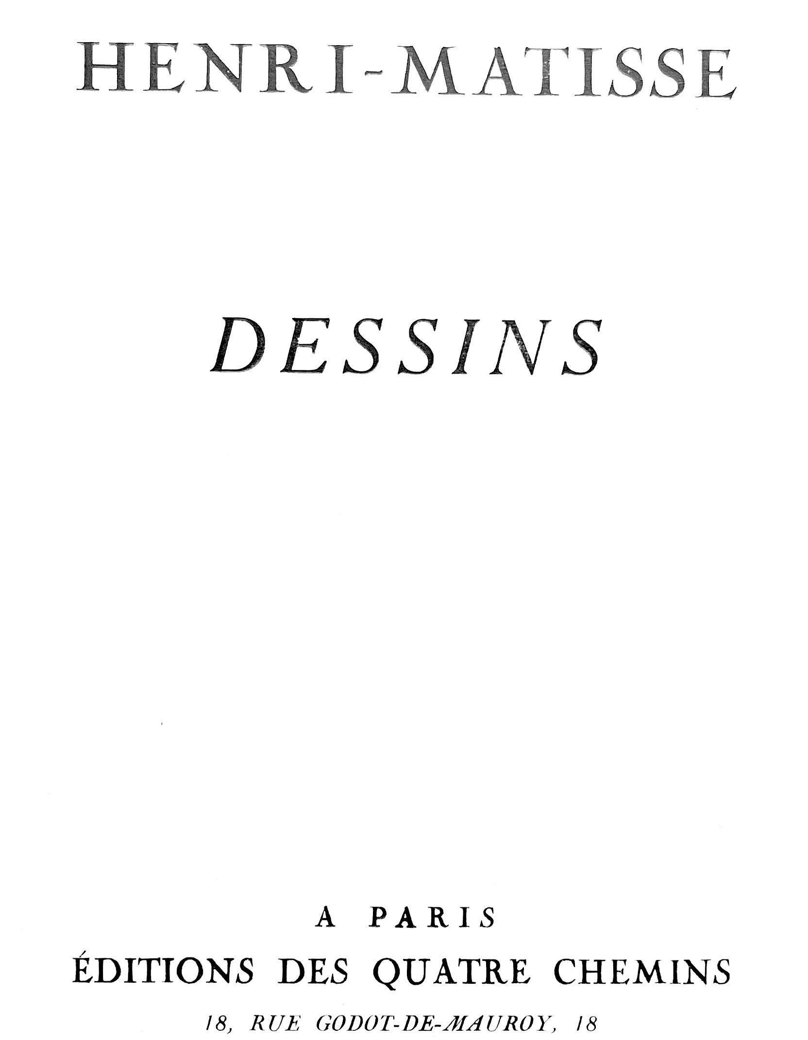 Matisse, Crayon, Dessins d'Henri-Matisse (après) en vente 1