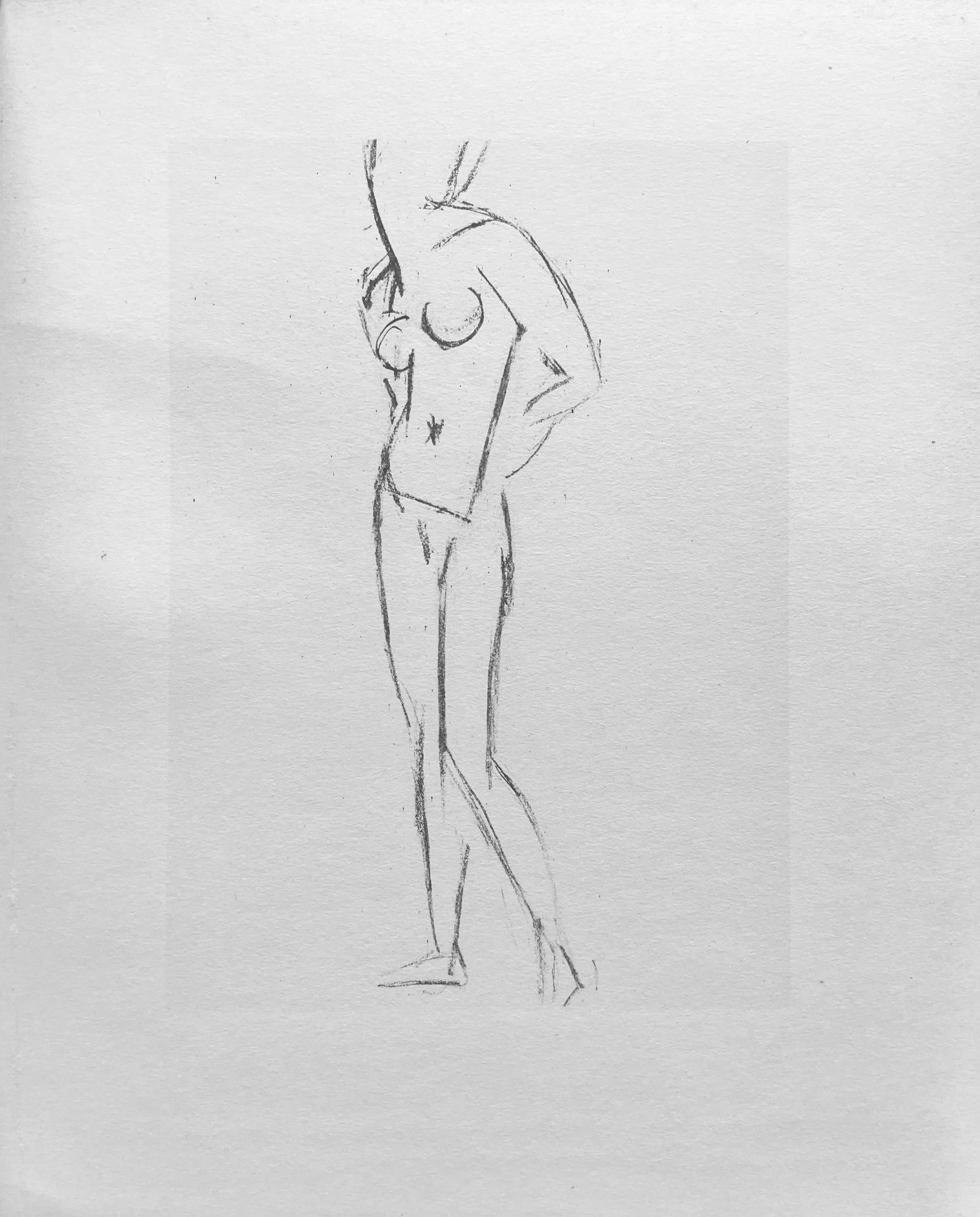 Lithographie sur papier vélin Lafuma. Non signé et non numéroté, tel que publié. Bon état ; jamais encadré ni monté sur passe-partout. Notes : Extrait du volume Dessins de Henri Matisse, 1925. Publié par les Éditions des Quatre Chemins, Paris ;