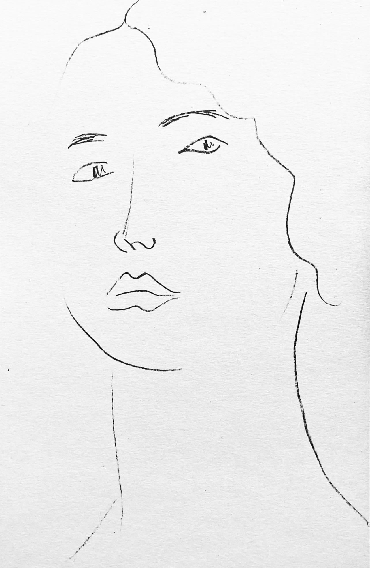 This exquisite lithograph after Henri Matisse (1869–1954), titled Crayon (Crayon), from the album Dessins de Henri-Matisse (Drawings by Henri Matisse), originates from the 1925 edition published by Editions des Quatre Chemins, Paris, rendered by