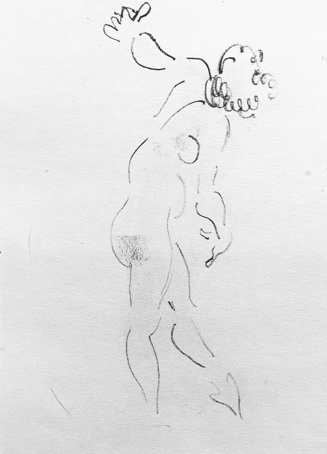 This exquisite lithograph after Henri Matisse (1869–1954), titled Crayon (Crayon), from the album Dessins de Henri-Matisse (Drawings by Henri Matisse), originates from the 1925 edition published by Editions des Quatre Chemins, Paris, rendered by