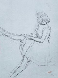Edgar Degas, Seated Dancer, Removing Her Slipper, 1945 (after)