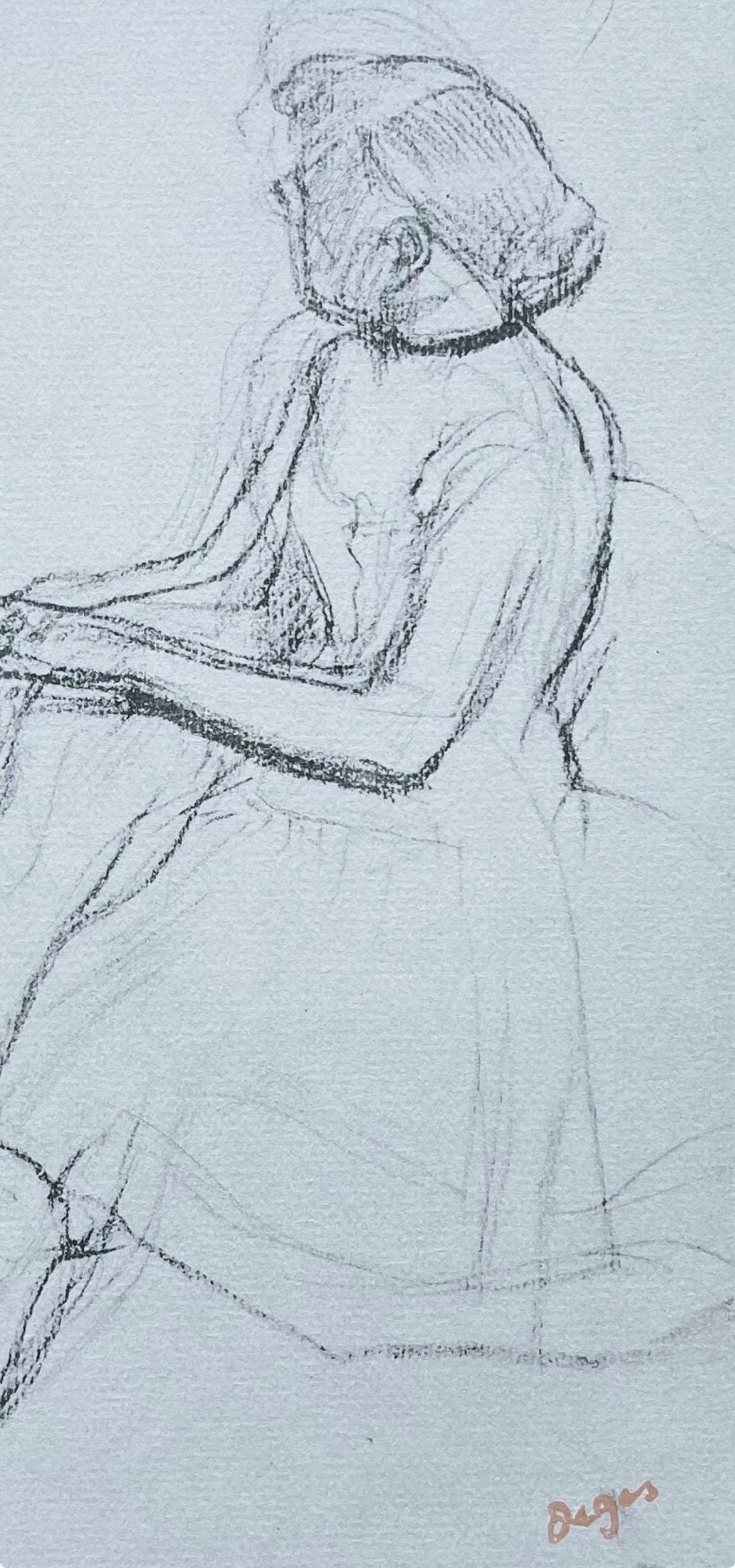 Edgar Degas, Seated Dancer, Removing Her Slipper, 1945 (after) For Sale 1