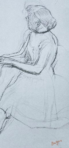 Edgar Degas, Seated Dancer, Removing Her Slipper, 1945 (after)