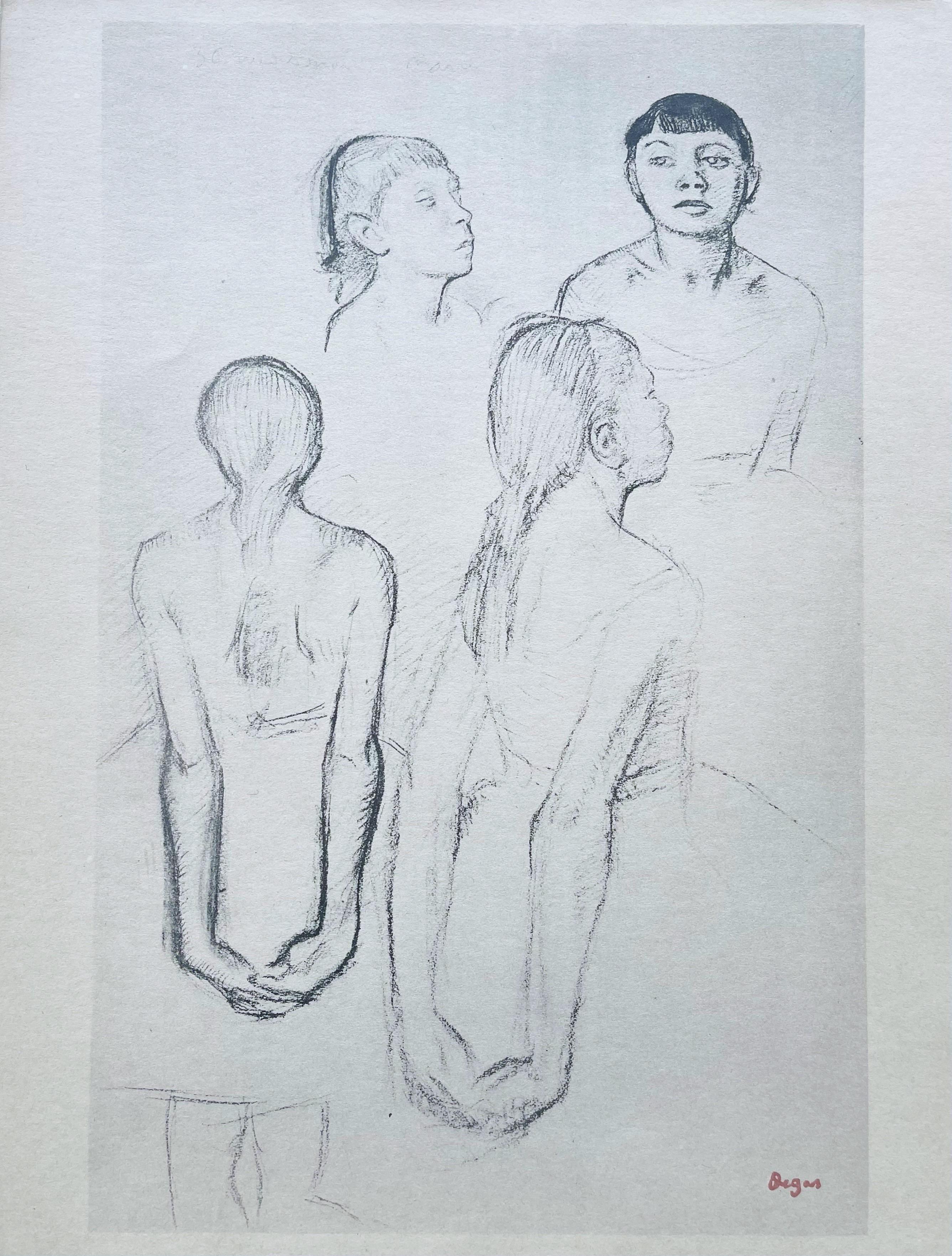 Edgar Degas, Four Sketches of a Little Dancer, 1945 (after) For Sale 4