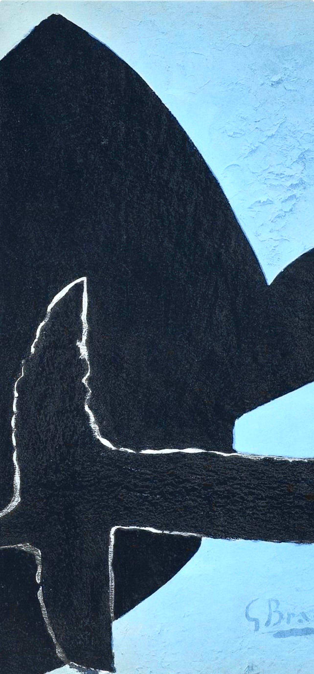 Braque, Composition, Derrière le miroir (d'après) - Moderne Print par Georges Braque