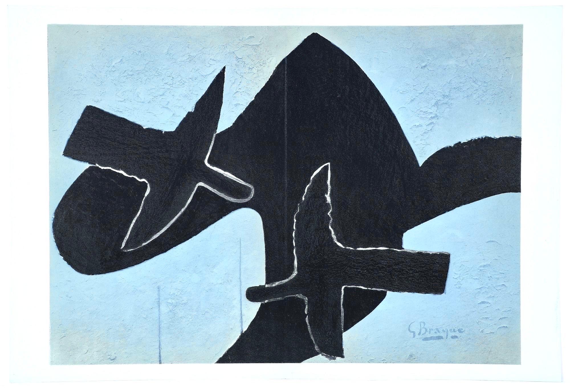 Lithographie sur papier vélin. Inscription : Non signé et non numéroté, tel que publié. Bon état, avec pli central, tel qu'il a été publié. Notes : Extrait de Derrière le miroir, N° 107-108-109, 1958. Publié par Aimé Maeght, Éditeur, Paris ; imprimé