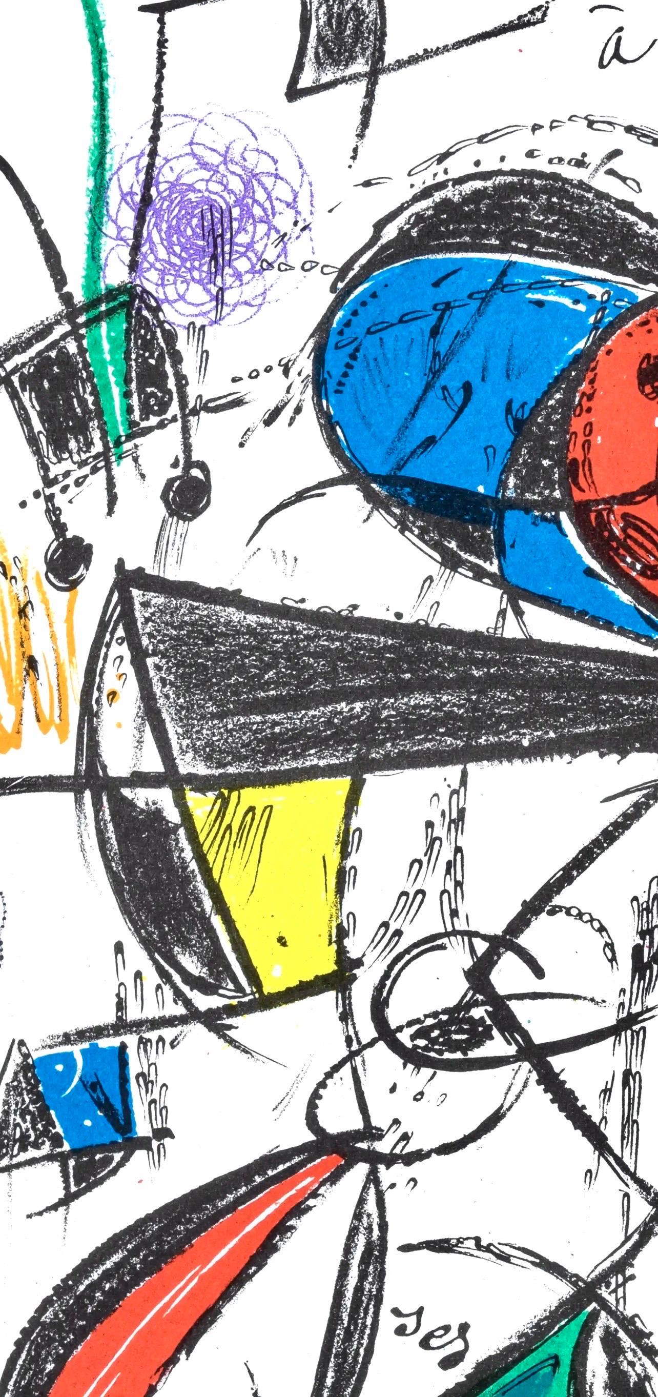 Joan Miro, For Fernand Mourlot, from XXXIIe Festival d'Avignon, 1978 (after) - Surrealist Print by Joan Miró