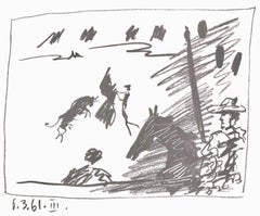 Picasso, Jeu de la cape (geb. 1014-47; um 113), A Los Toros Avec Picasso (nach)
