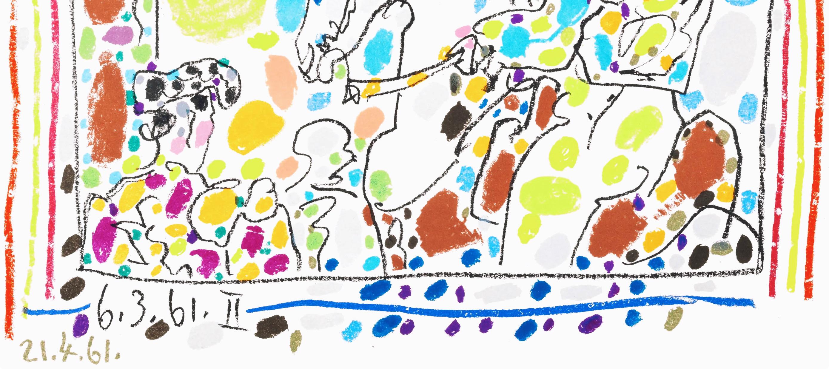 Picasso, La Pique II (Bloch 1014-47; C. 113), A Los Toros Avec Picasso (nach) (Grau), Figurative Print, von Pablo Picasso