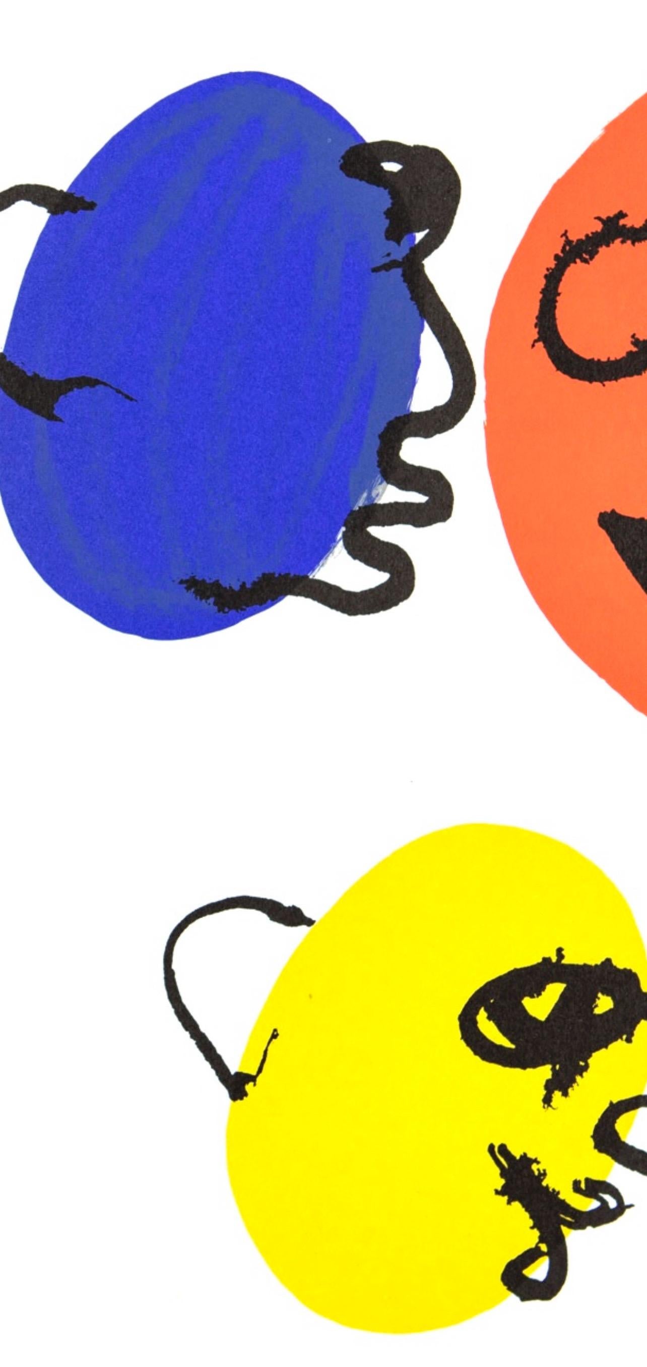 Alexander Calder, The Three Faces, from Derriere le miroir, 1976 For Sale 3