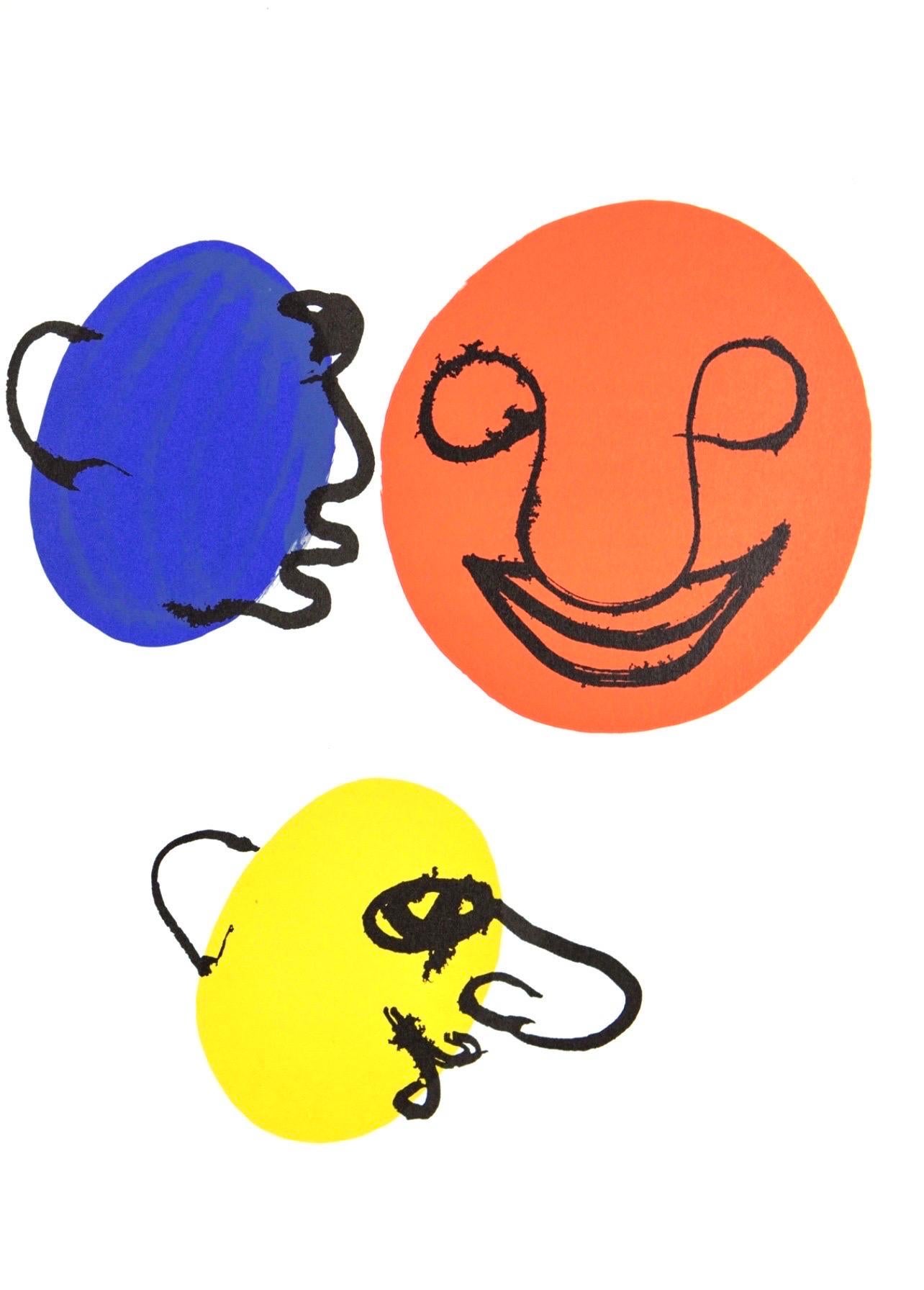 Alexander Calder, Untitled and The Three Faces, from Derriere le miroir, 1976 For Sale 2