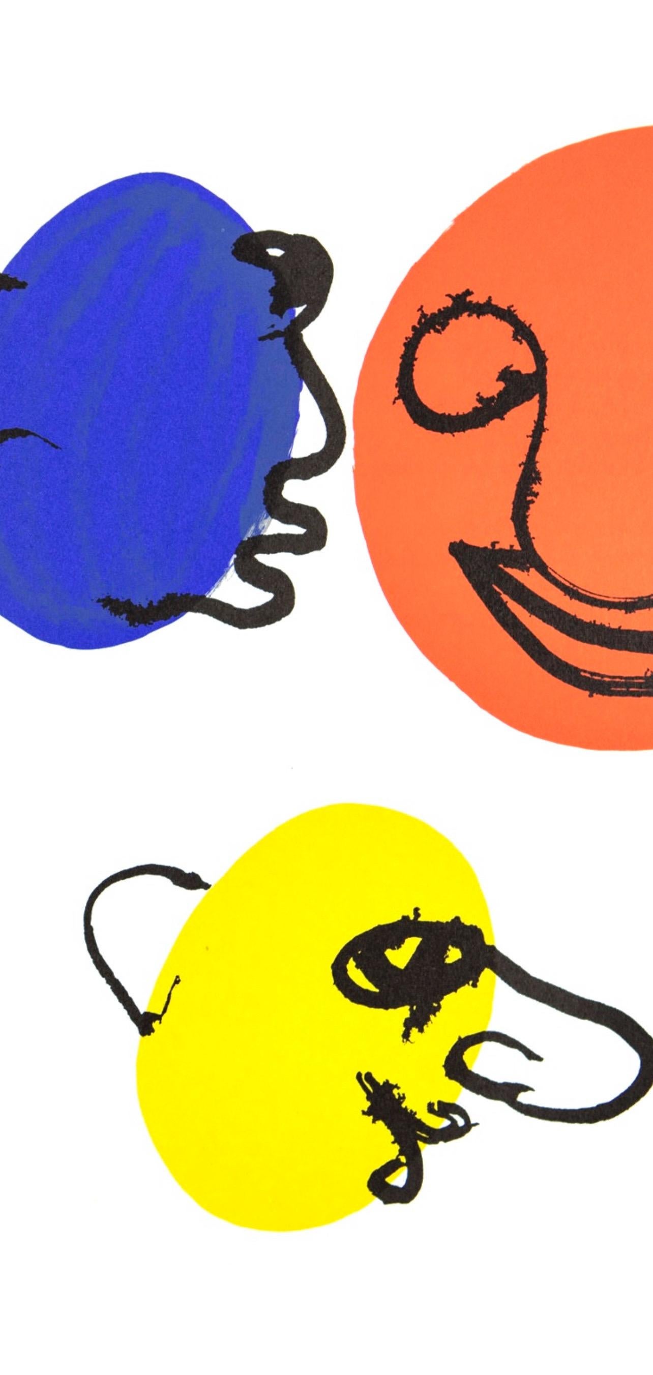 Alexander Calder, Untitled and The Three Faces, from Derriere le miroir, 1976 For Sale 6