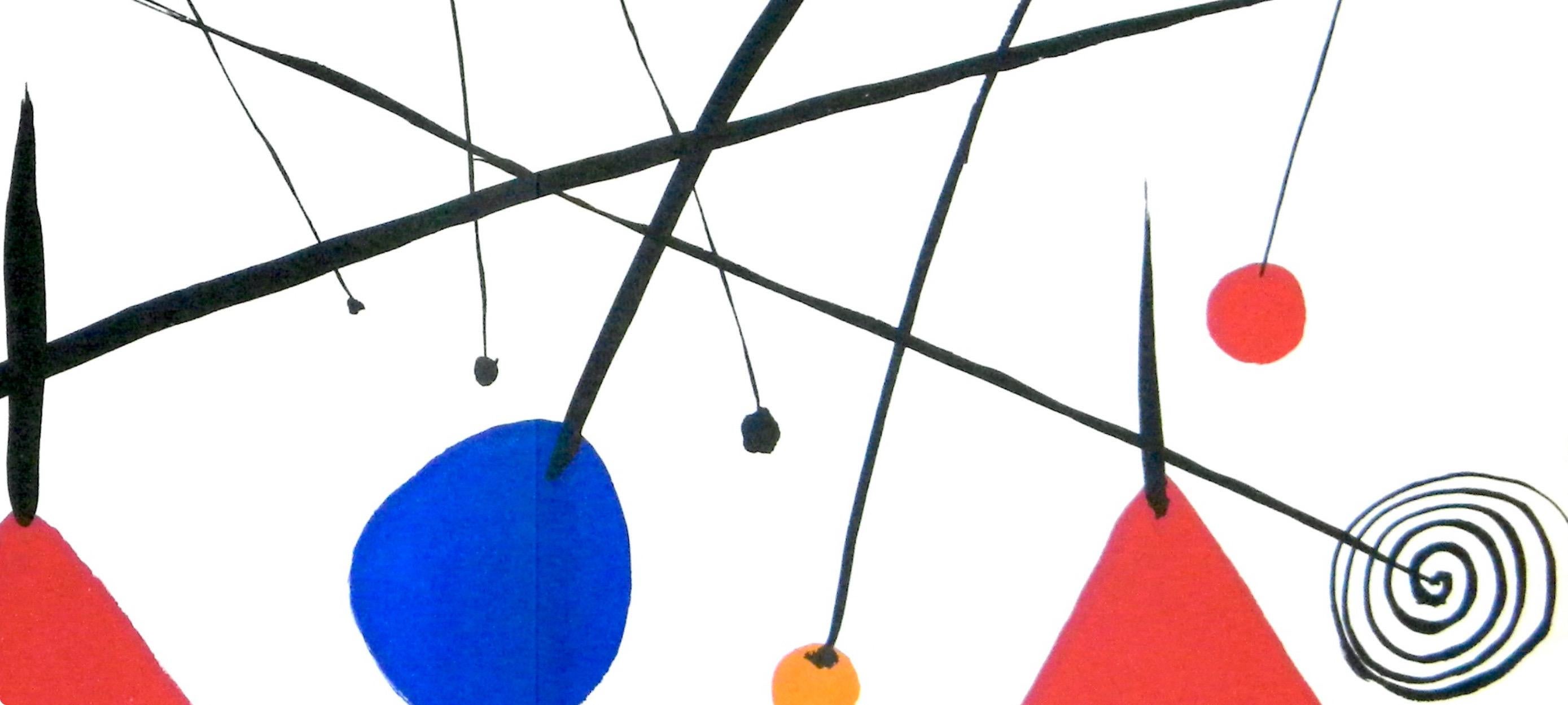 Alexander Calder, Two Pyramids and Spirals, from Derriere le miroir, 1954 For Sale 1