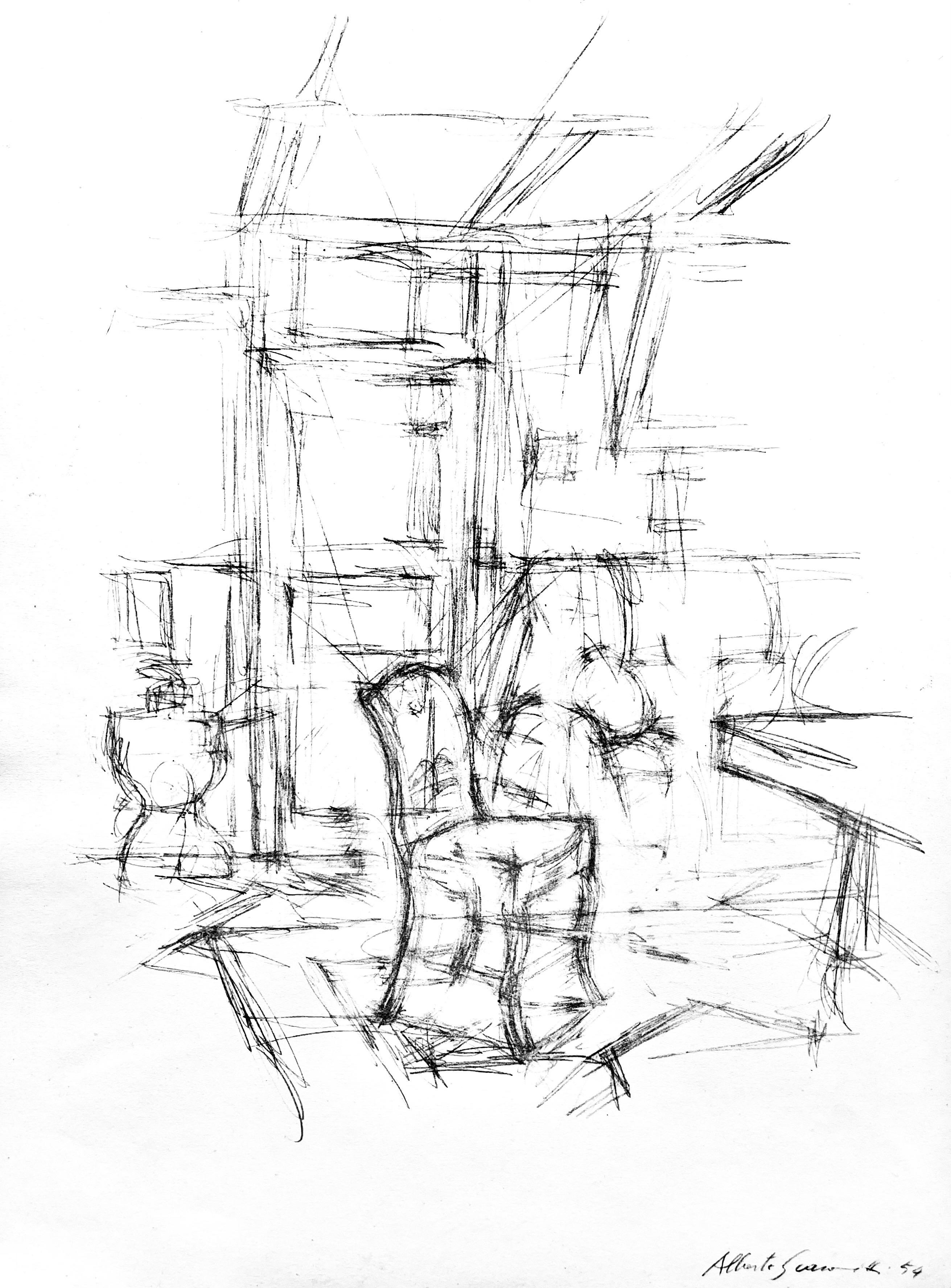 Giacometti, Komposition, Derrière le miroir (nach)