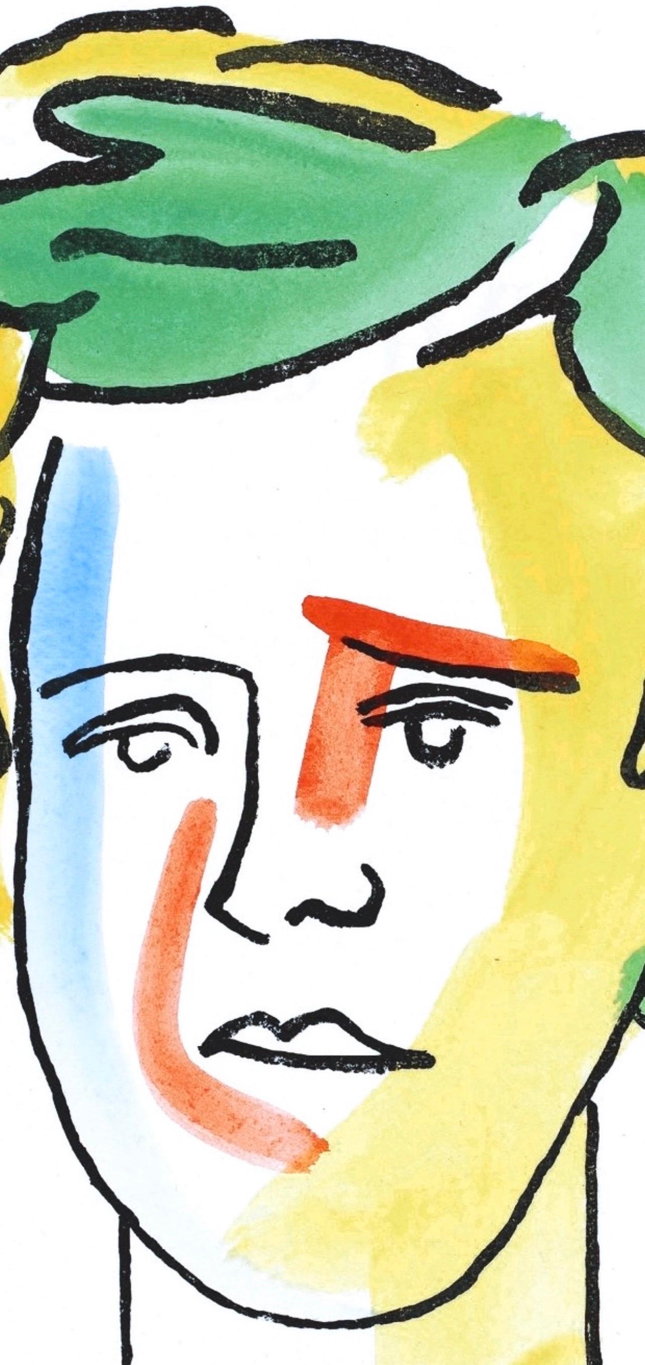 Fernand Leger, Portrait of Rimbaud, from The Illuminations, 1949 - Print by Fernand Léger