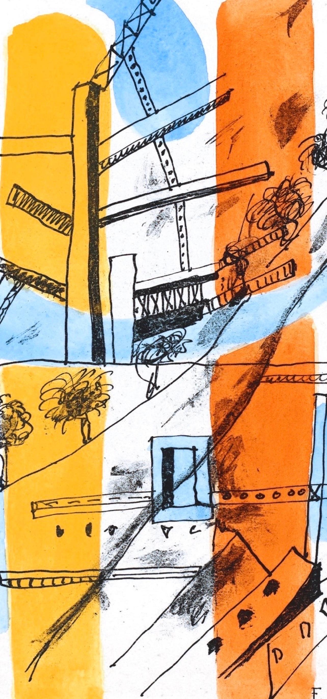 Fernand Leger, Metropolitan, from The Illuminations, 1949 - Print by Fernand Léger