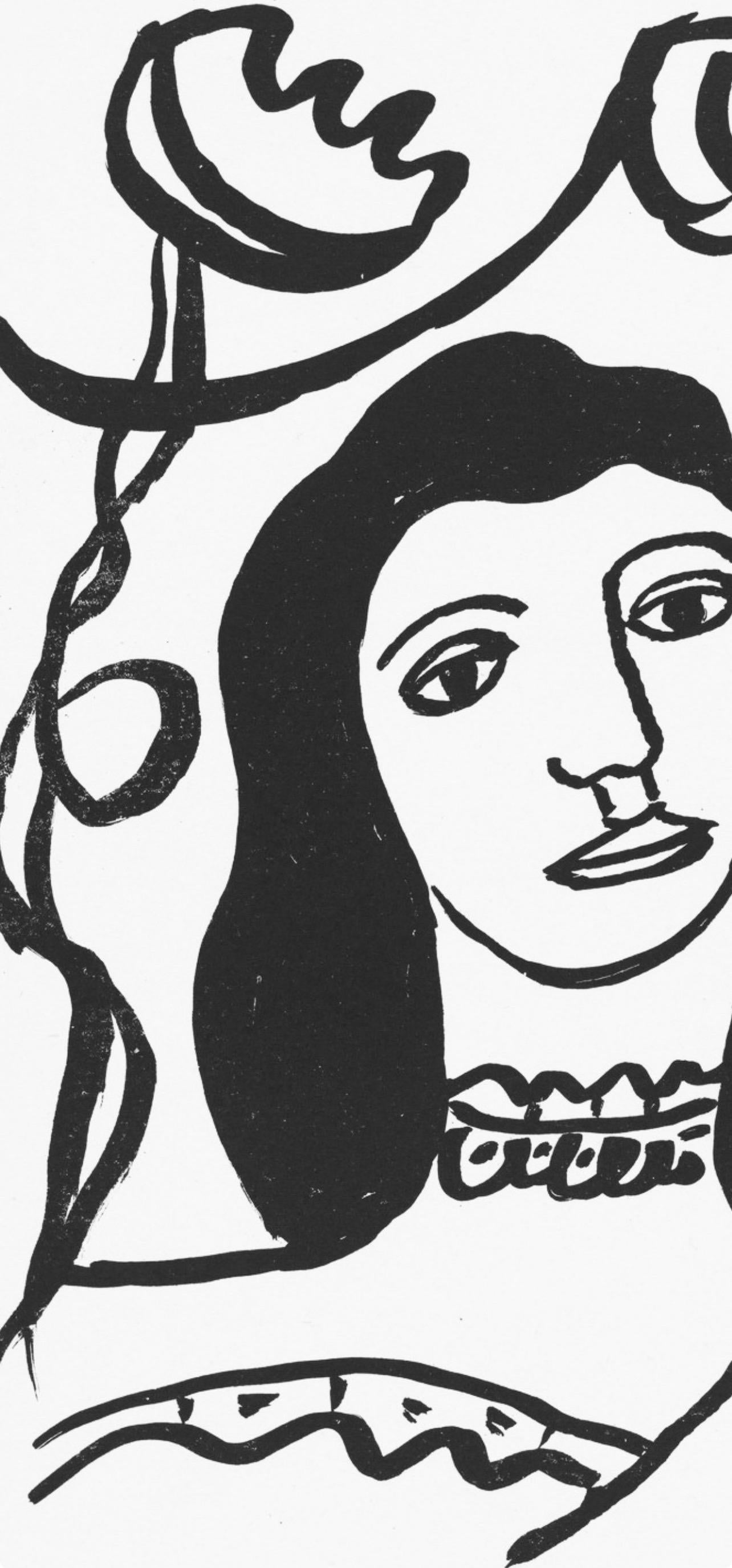 Fernand Leger, Feasts of Hunger, from The Illuminations, 1949 - White Figurative Print by Fernand Léger