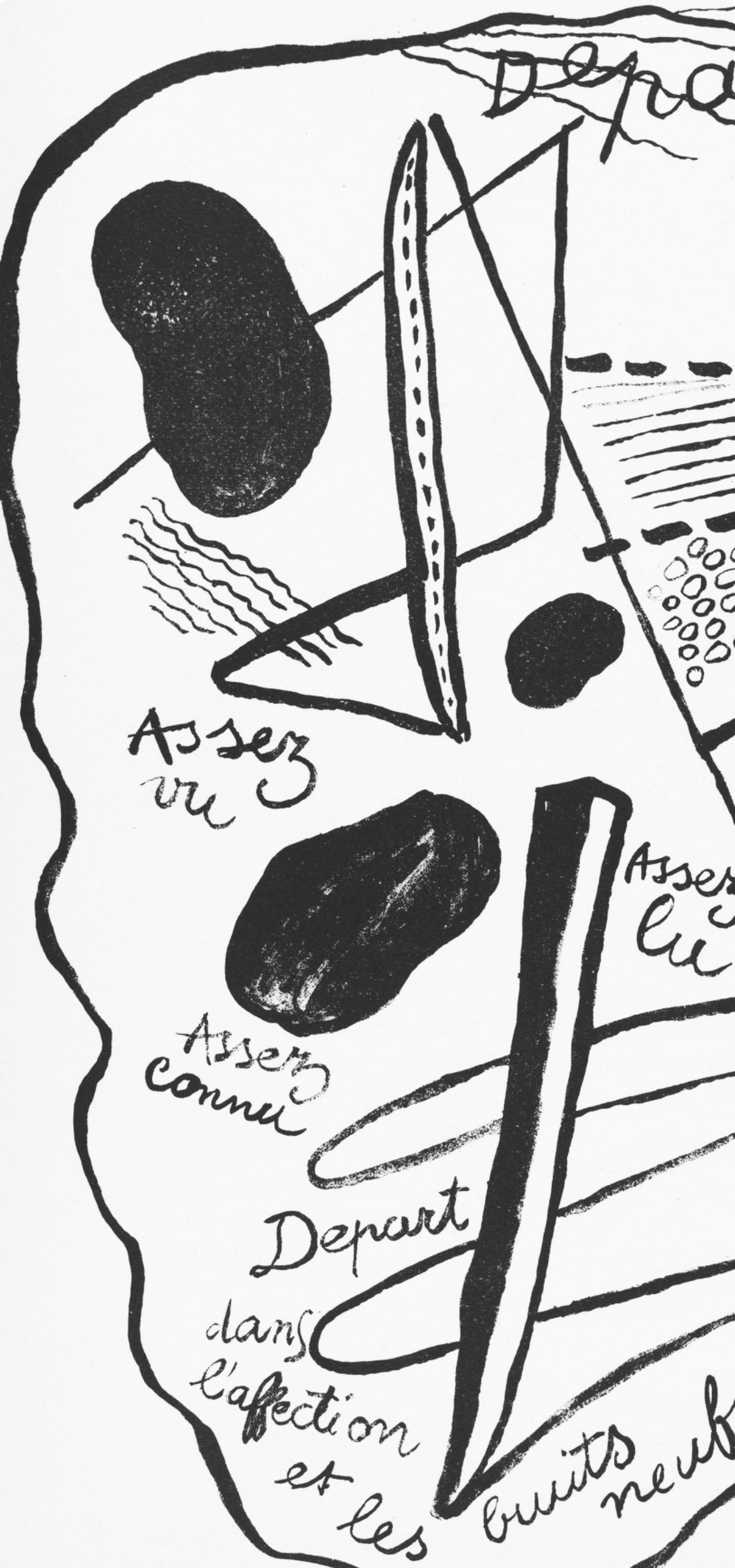 Fernand Leger, Departure, from The Illuminations, 1949 - Beige Figurative Print by Fernand Léger