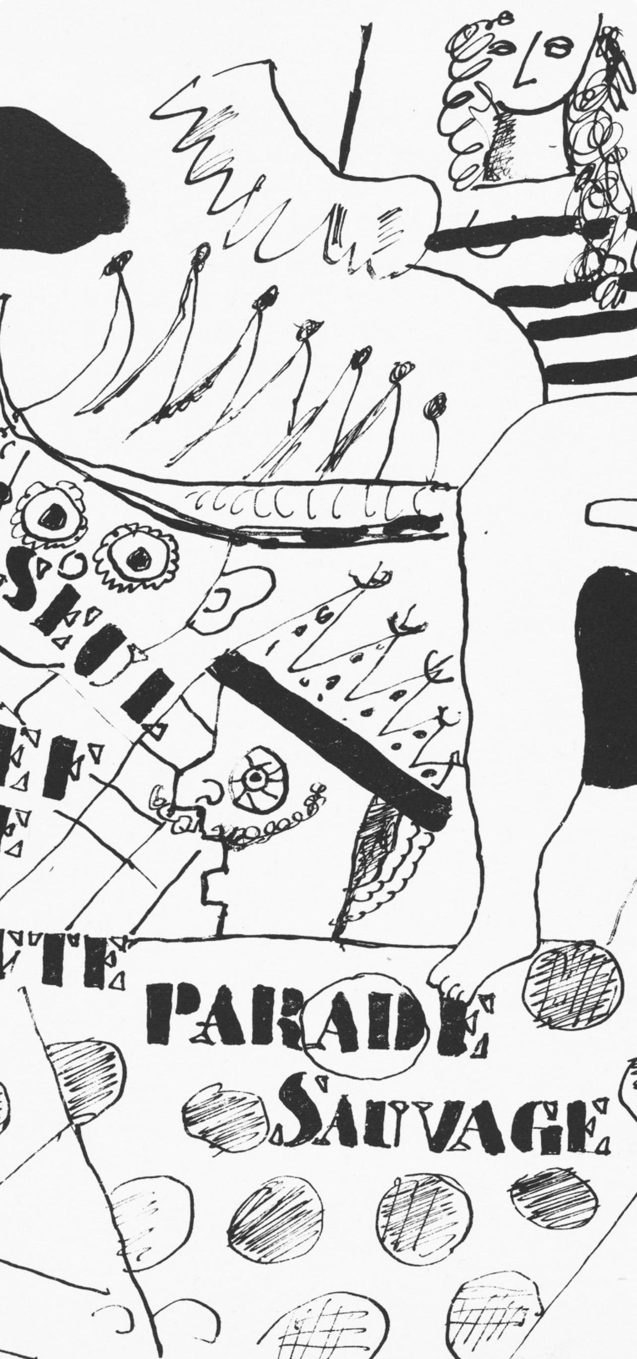 Fernand Leger, Parade, from The Illuminations, 1949 - White Figurative Print by Fernand Léger