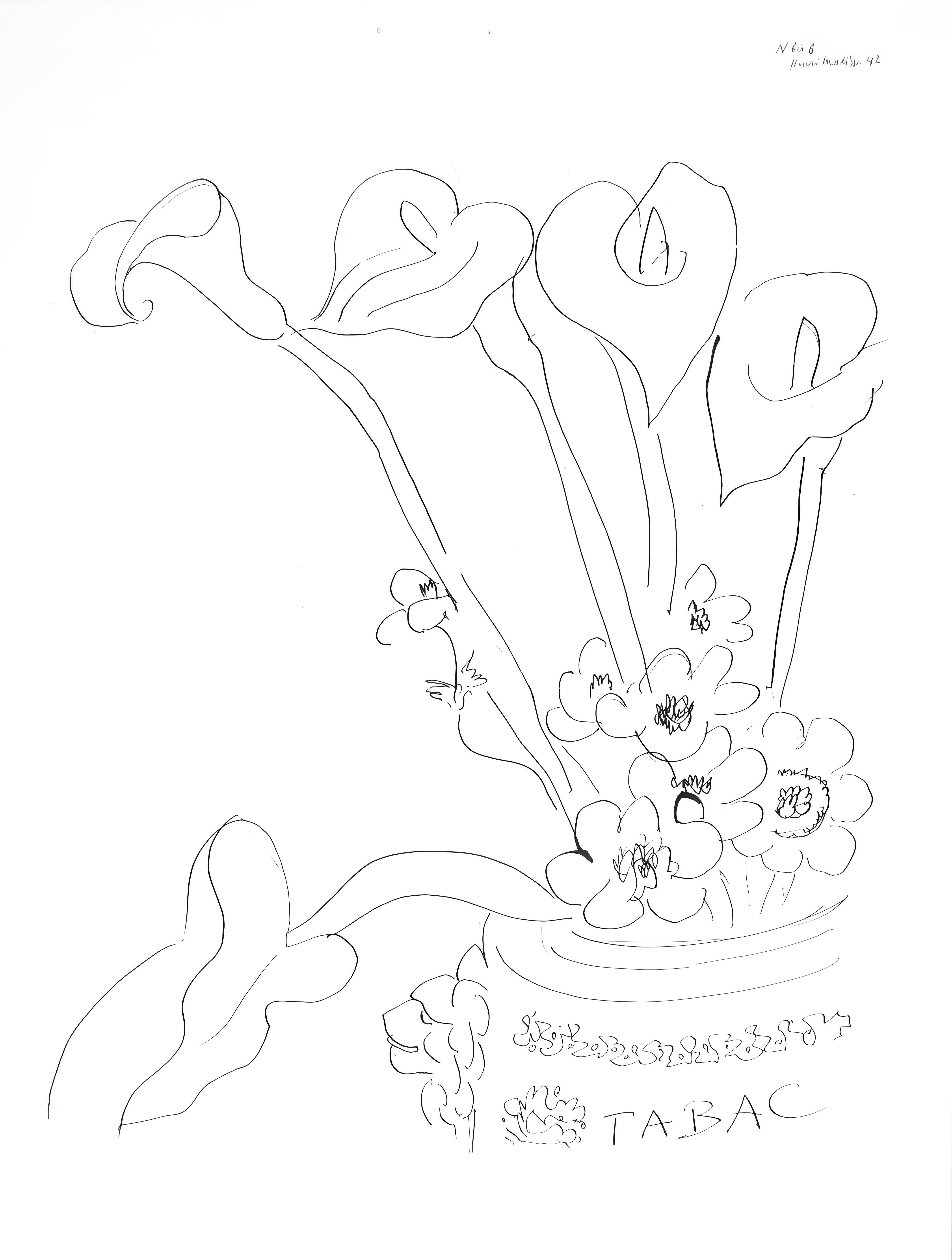 Matisse, Série N Gc
S, var. 6 (Duthuit 9), Dessins, Thèmes et variations (d
après)