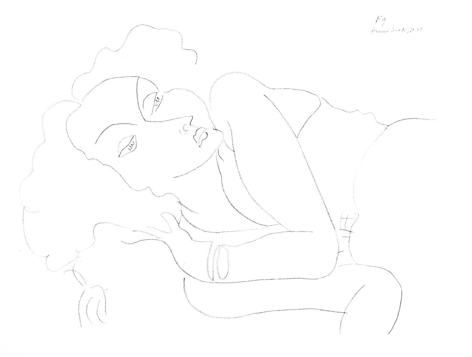 Henri Matisse, Series F, Var. 9, Drawings, Themes and Variations, 1943 (after)