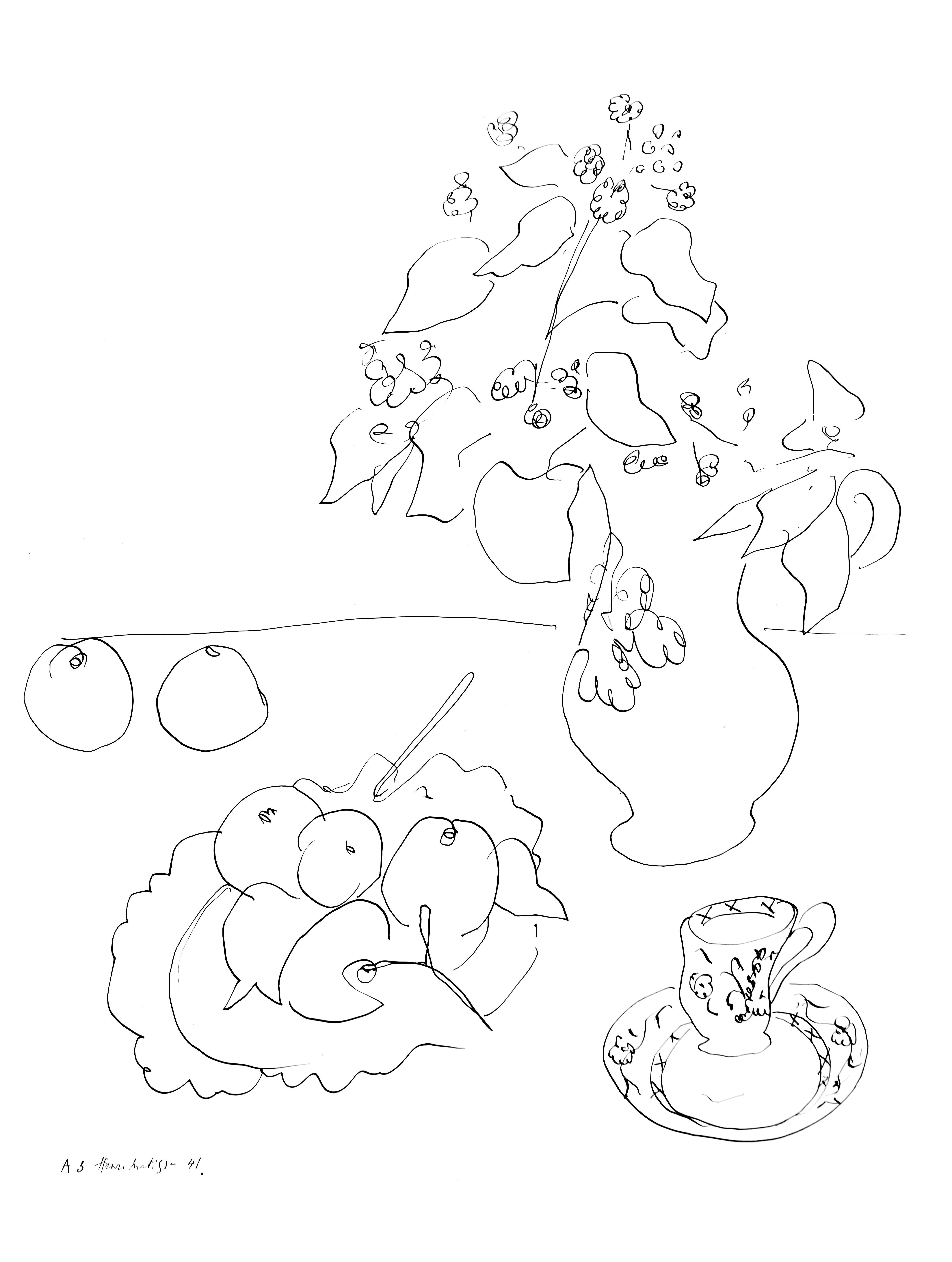 Henri Matisse, Series A, Var. 3, Drawings, Themes and Variations, 1943 (after)