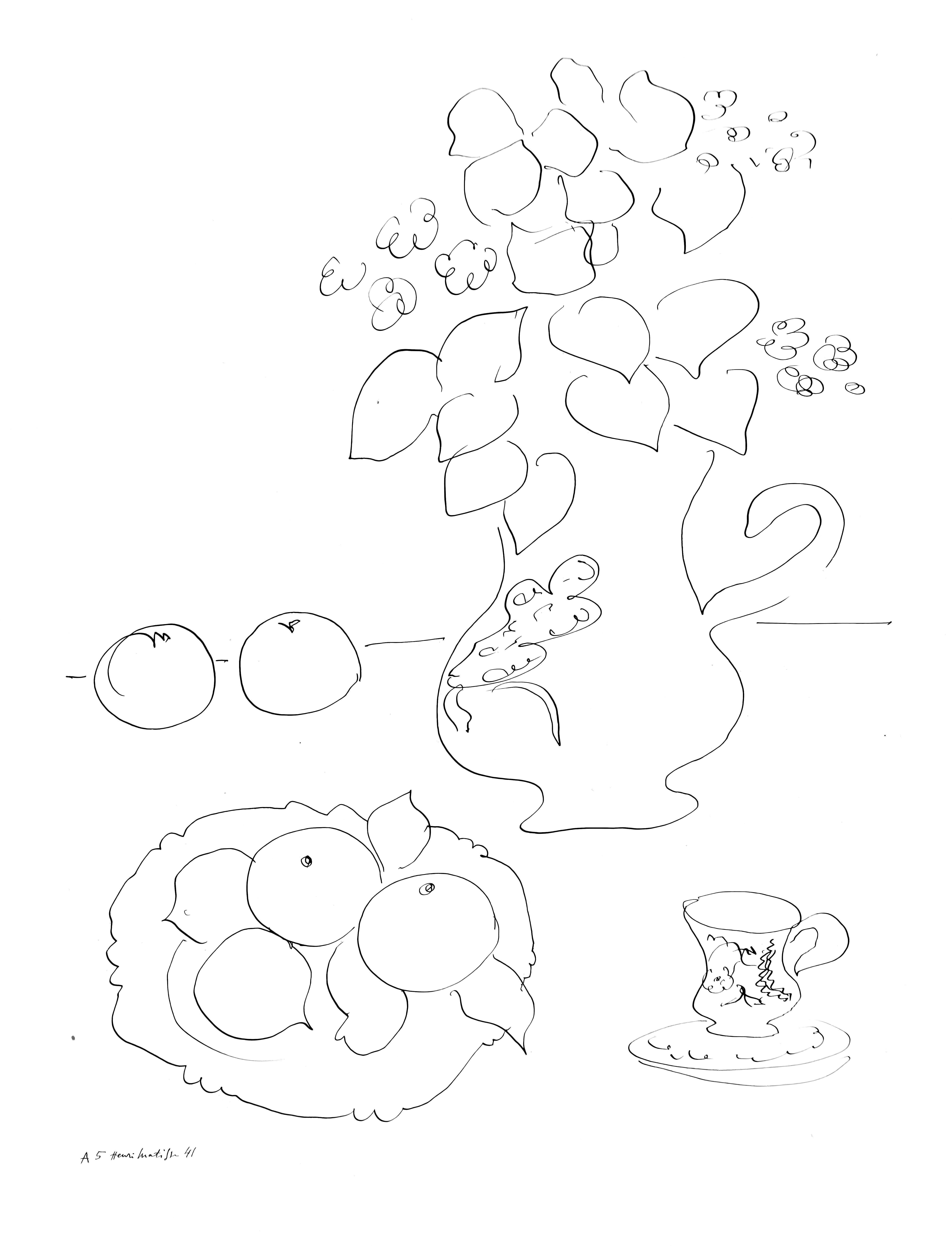 Henri Matisse, Series A, Var. 5, Drawings, Themes and Variations, 1943 (after)