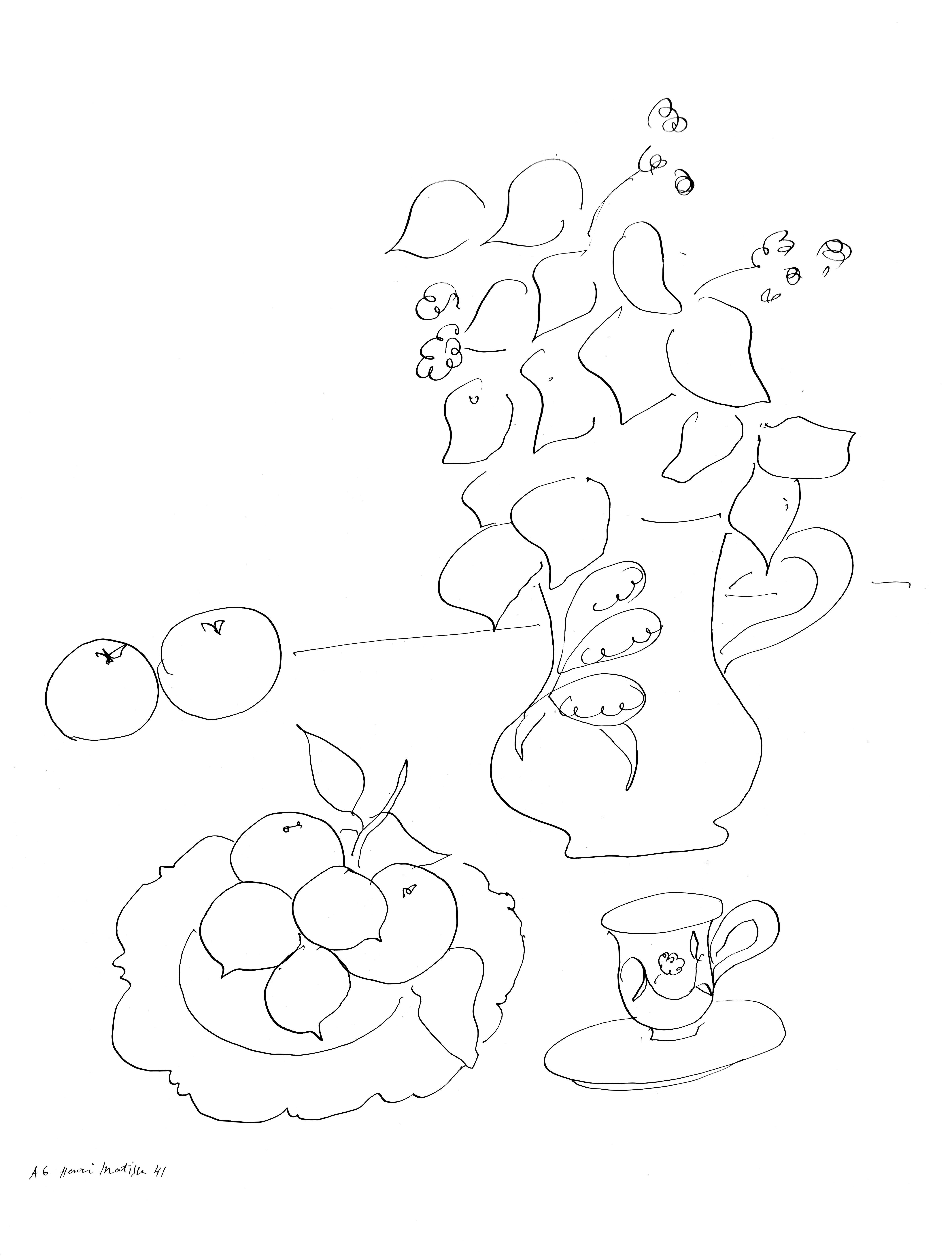 Matisse, Série A, var. 6 (Duthuit 9), Dessins, Thèmes et variations (d
après)