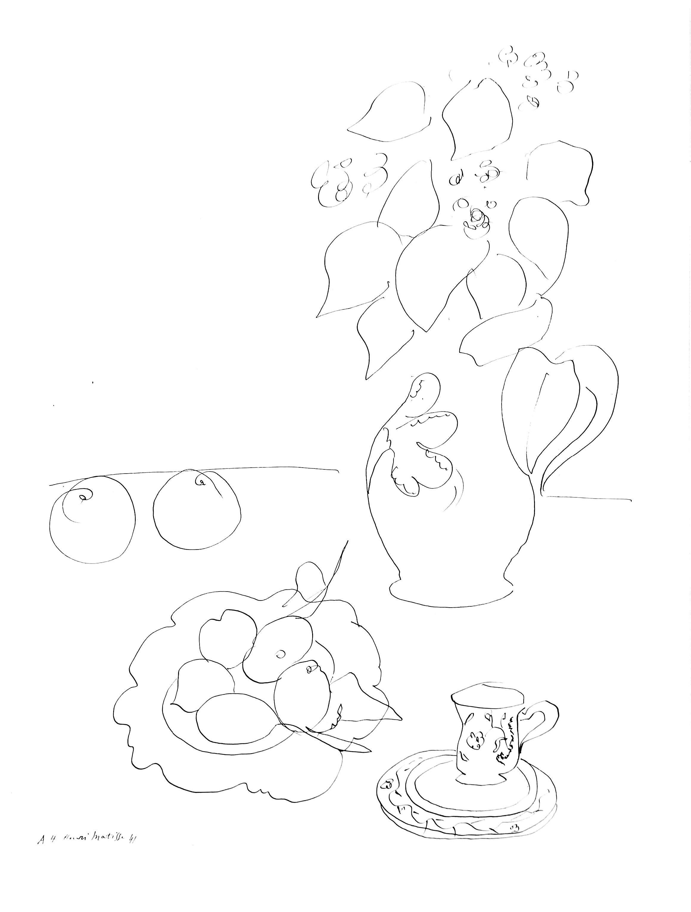 Henri Matisse, Series A, Var. 4, Drawings, Themes and Variations, 1943 (after)