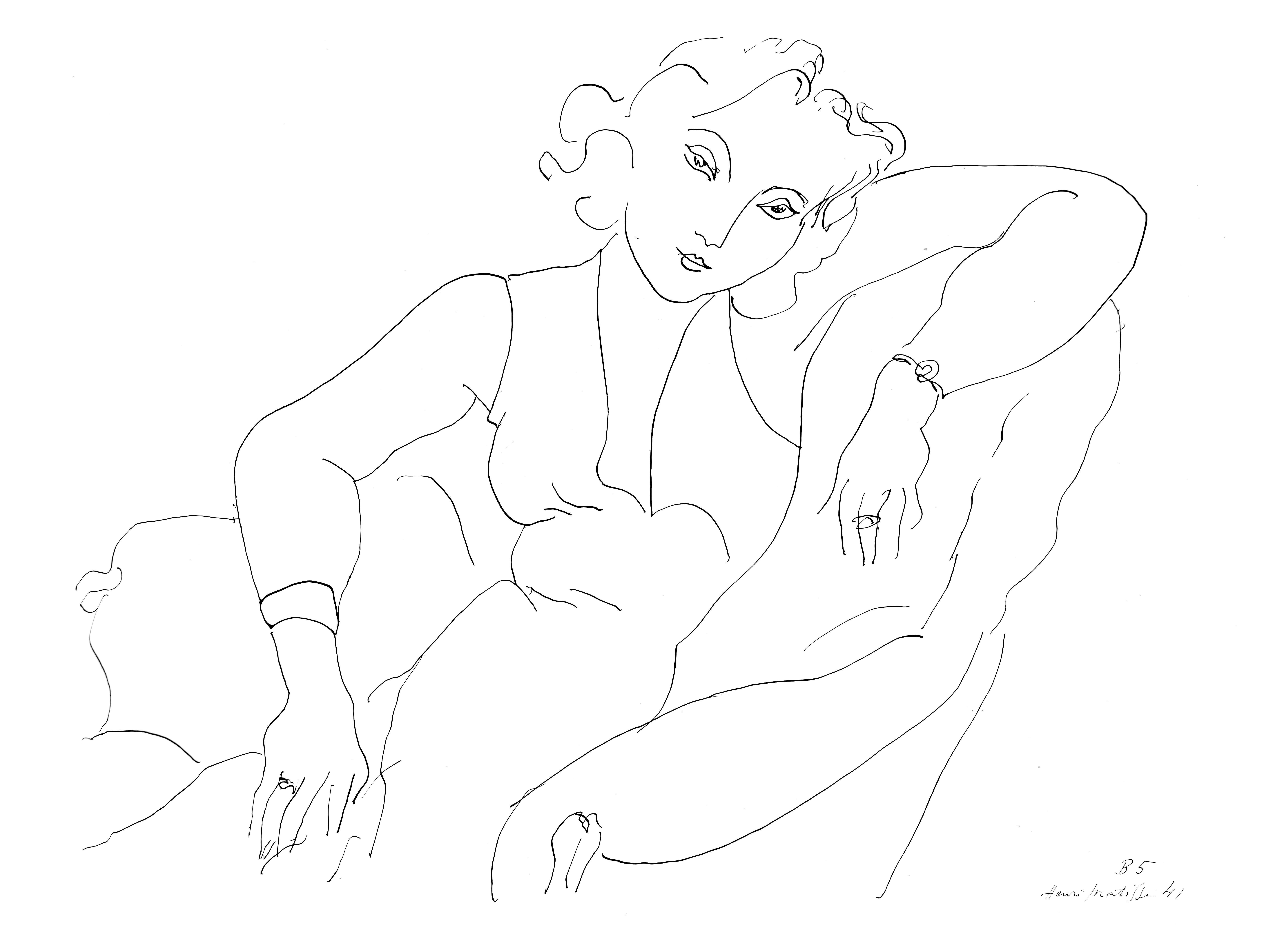 Henri Matisse, Series B, Var. 5, Drawings, Themes and Variations, 1943 (after)