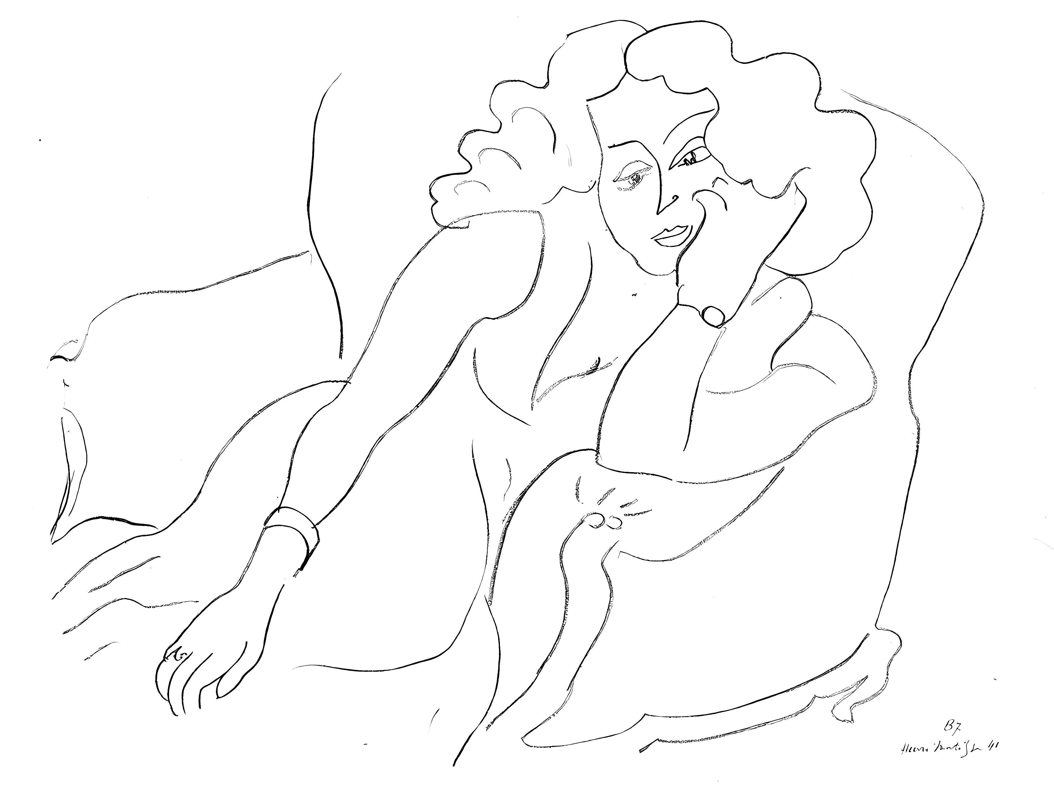 Henri Matisse, Series B, Var. 7, Drawings, Themes and Variations, 1943 (after)