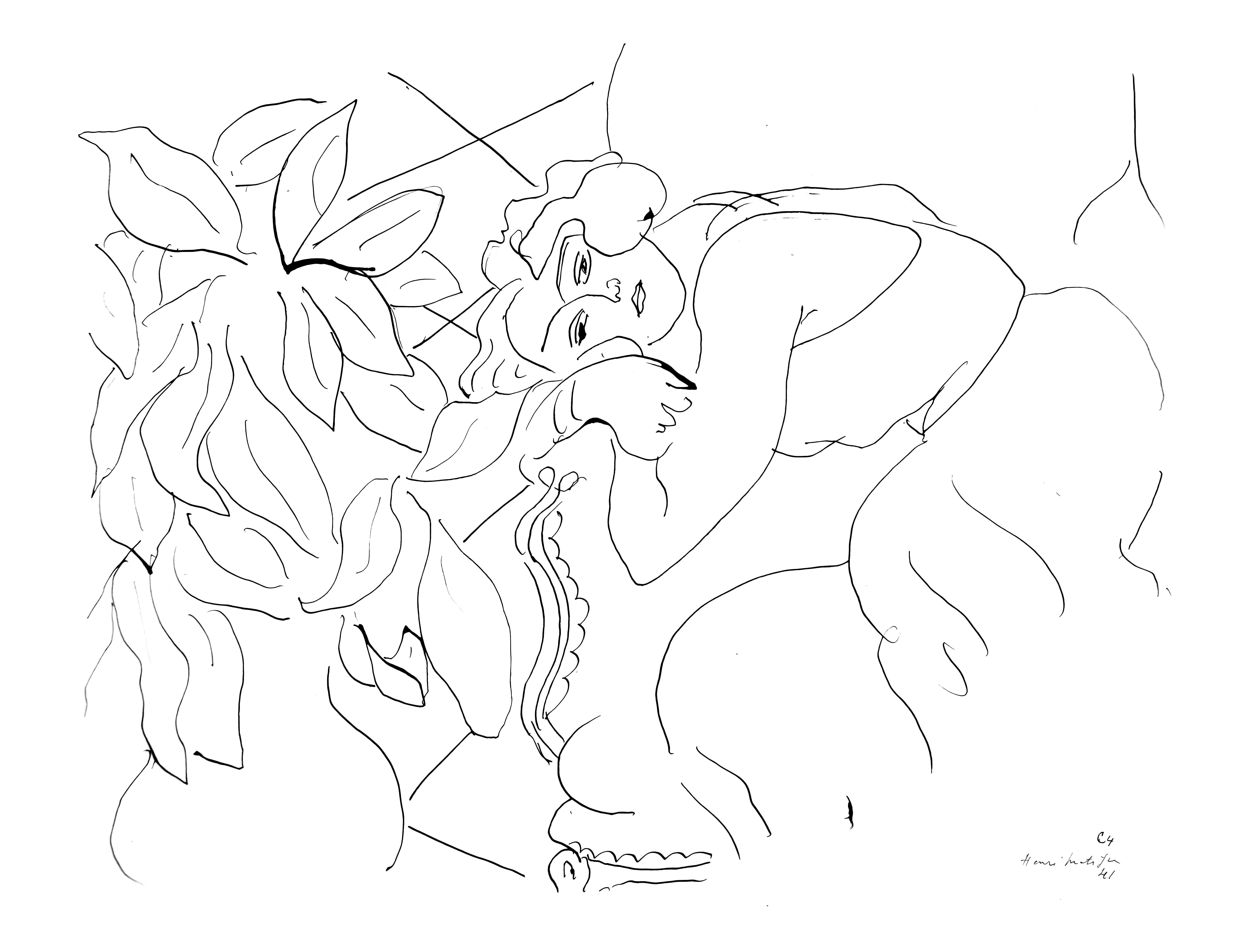 Henri Matisse, Series C, Var. 4, Drawings, Themes and Variations, 1943 (after)