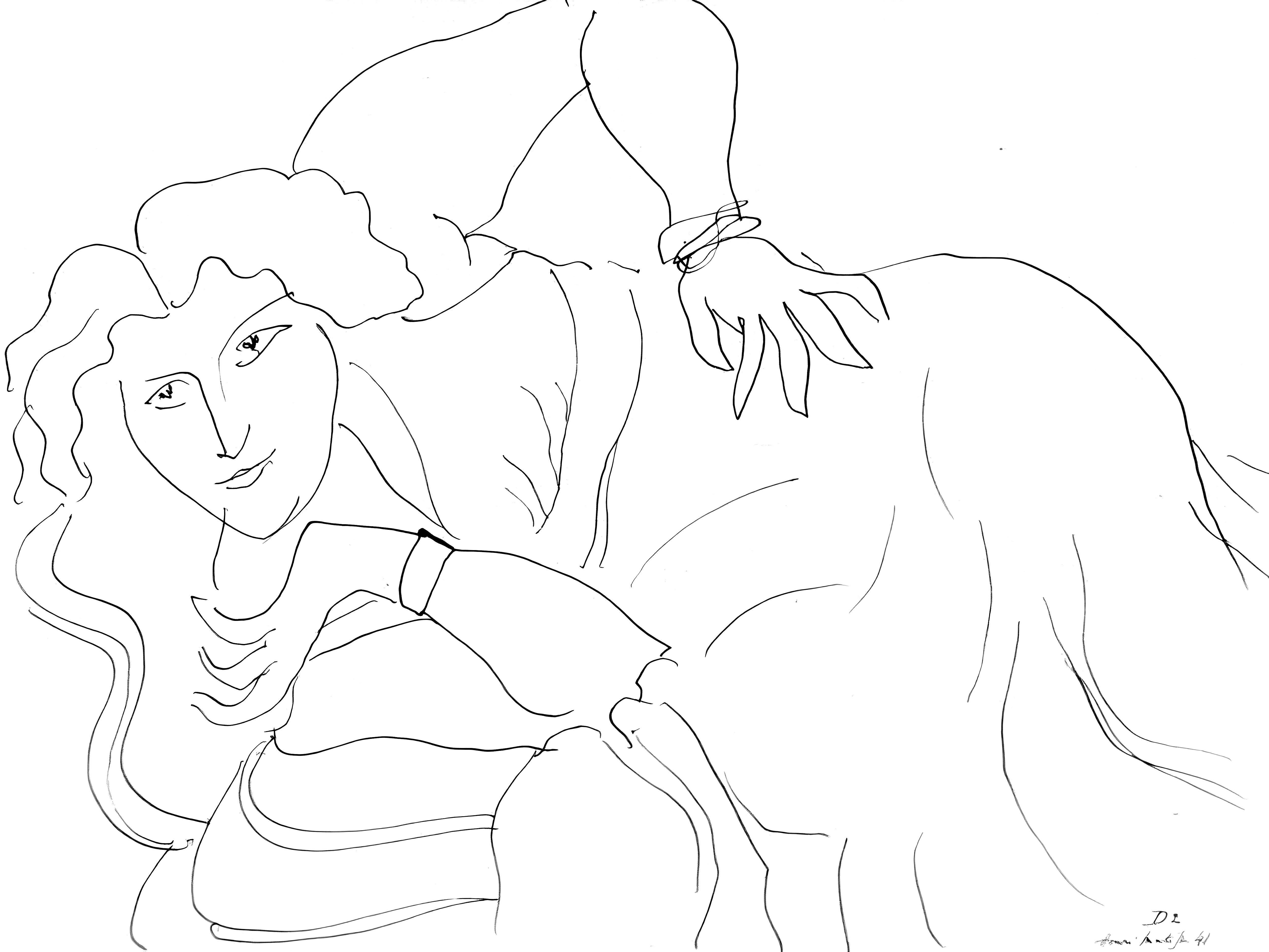 Henri Matisse, Series D, Var. 2, Drawings, Themes and Variations, 1943 (after)