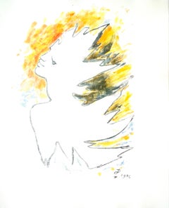 Jean Cocteau, Untitled, from Under the Coat of Fire, 1955