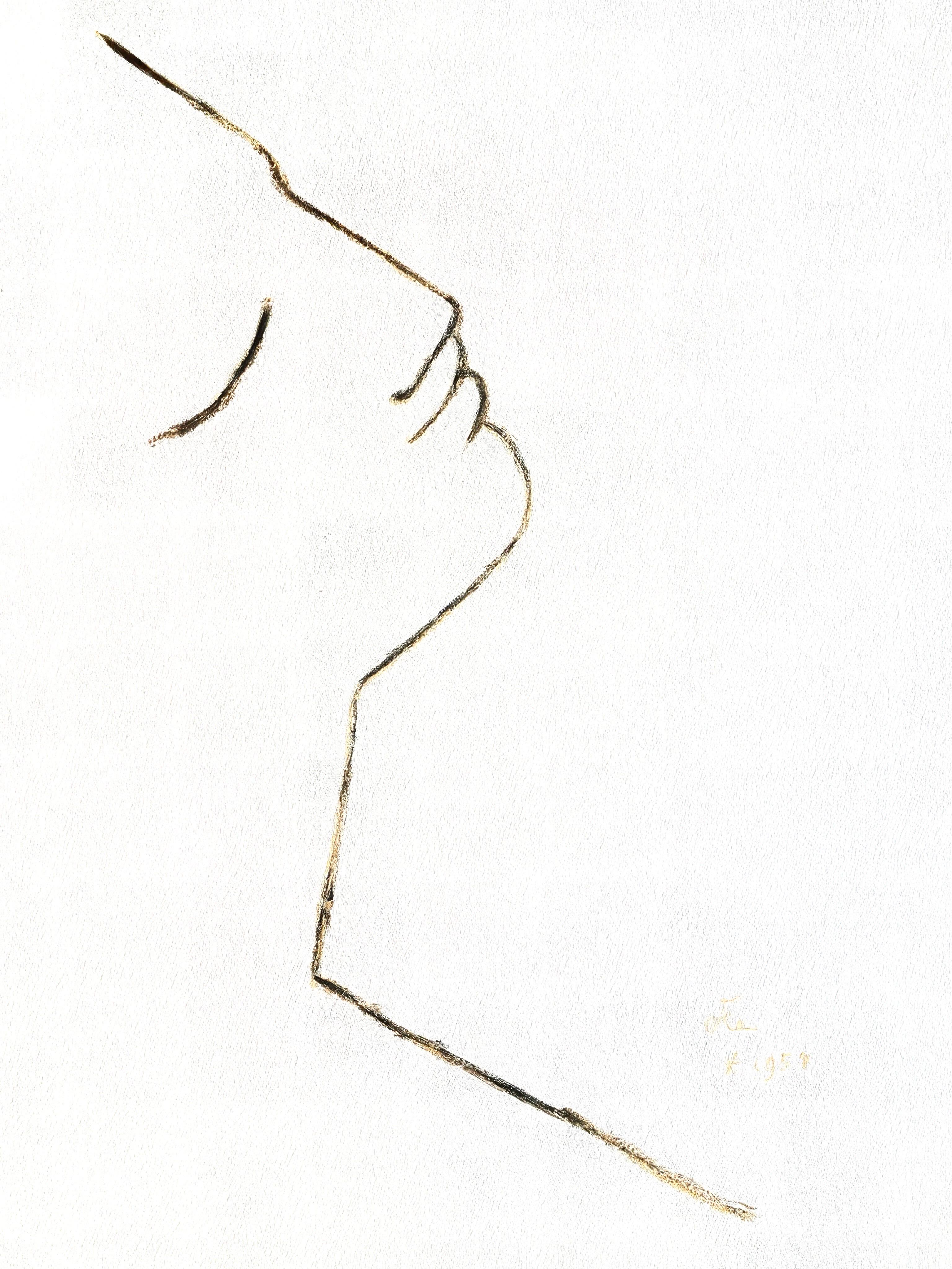 Jean Cocteau, Untitled, from Under the Coat of Fire, 1955