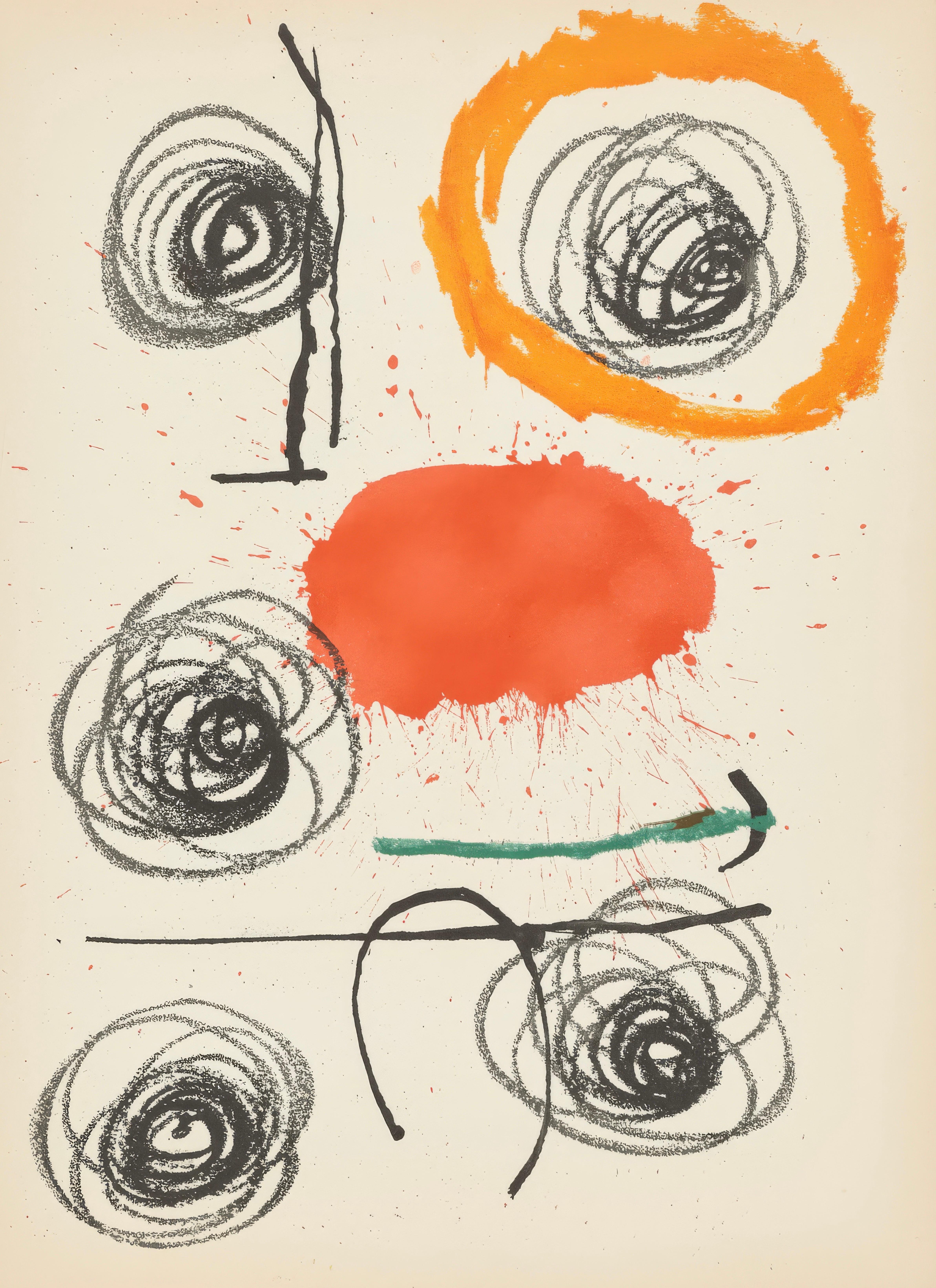 Joan Miró Abstract Print - Joan Miro, Untitled, from Miro, Recent Unpublished Work, 1964