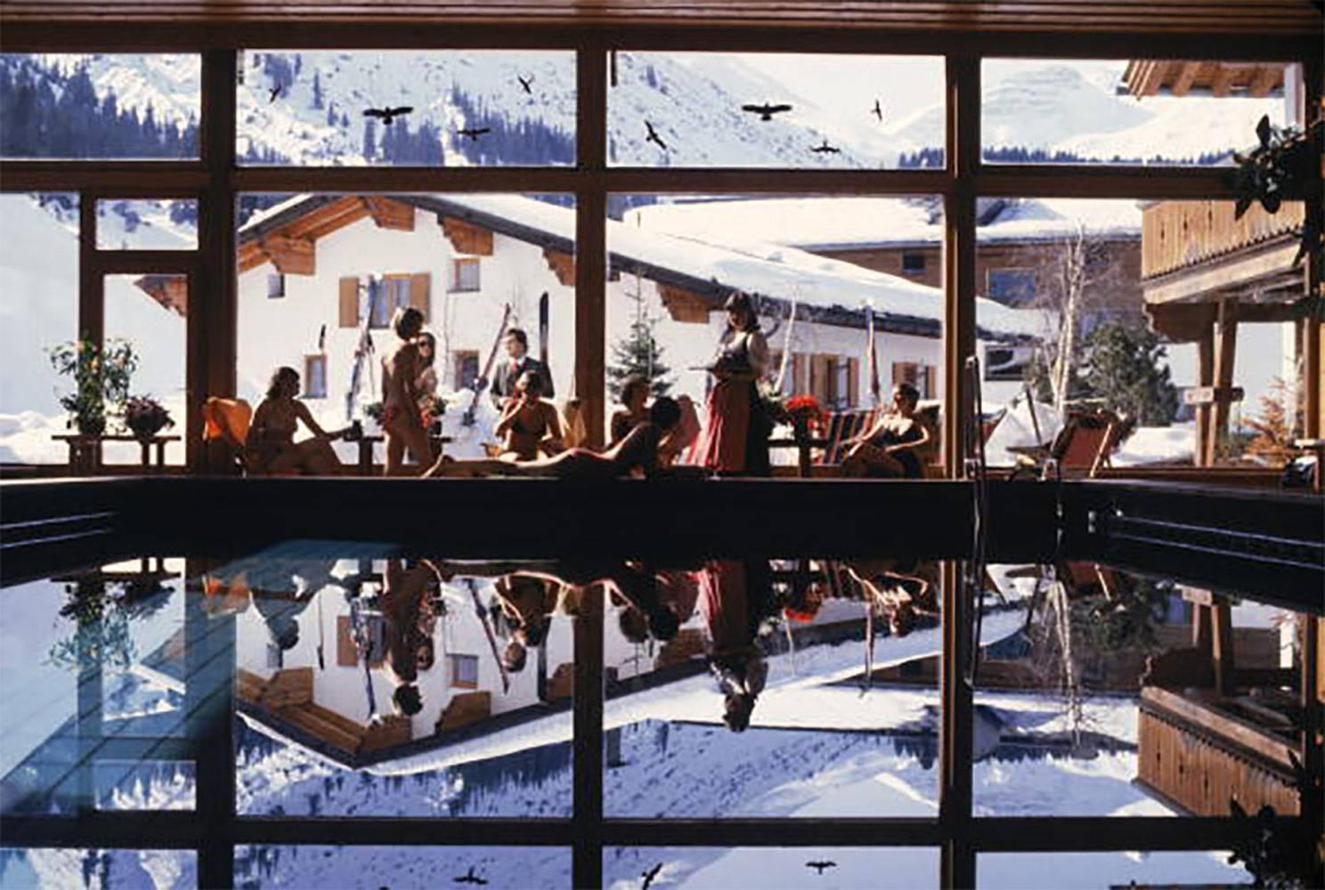 Slim Aarons Color Photograph - On The Slopes In Stowe (Estate Edition), Free Shipping