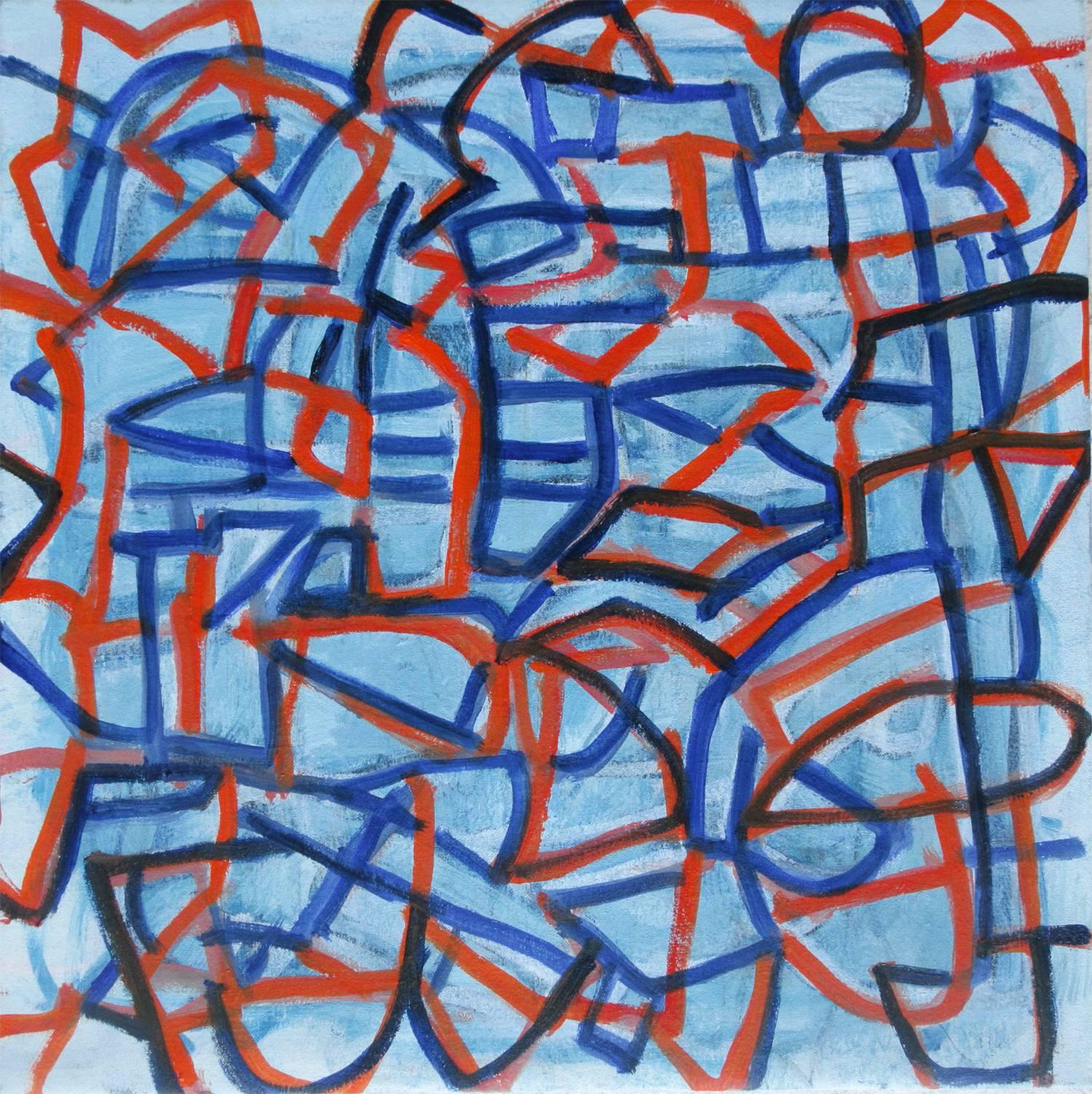 Orange and Blue (Graffiti Lines Series)
