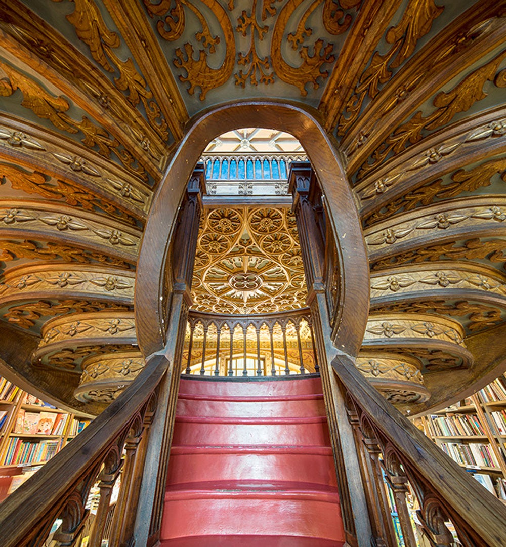 Reinhard Görner Still-Life Photograph - Stairway to Heaven, Lello Bookshop, Portugal