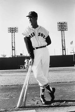 Ted Williams for the Red Sox at Fenway Park, Boston