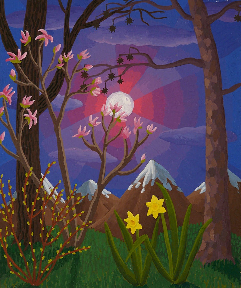 Amy Lincoln Landscape Painting - Spring Moonlight