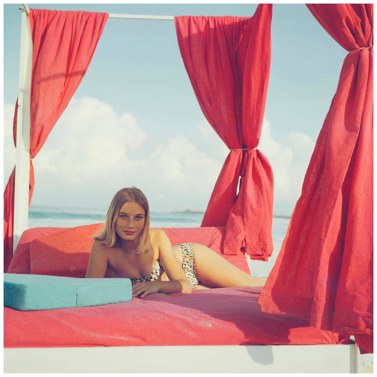 Slim Aarons Portrait Photograph - Tania Mallet in the Bahamas, 1961 (Goldfinger)